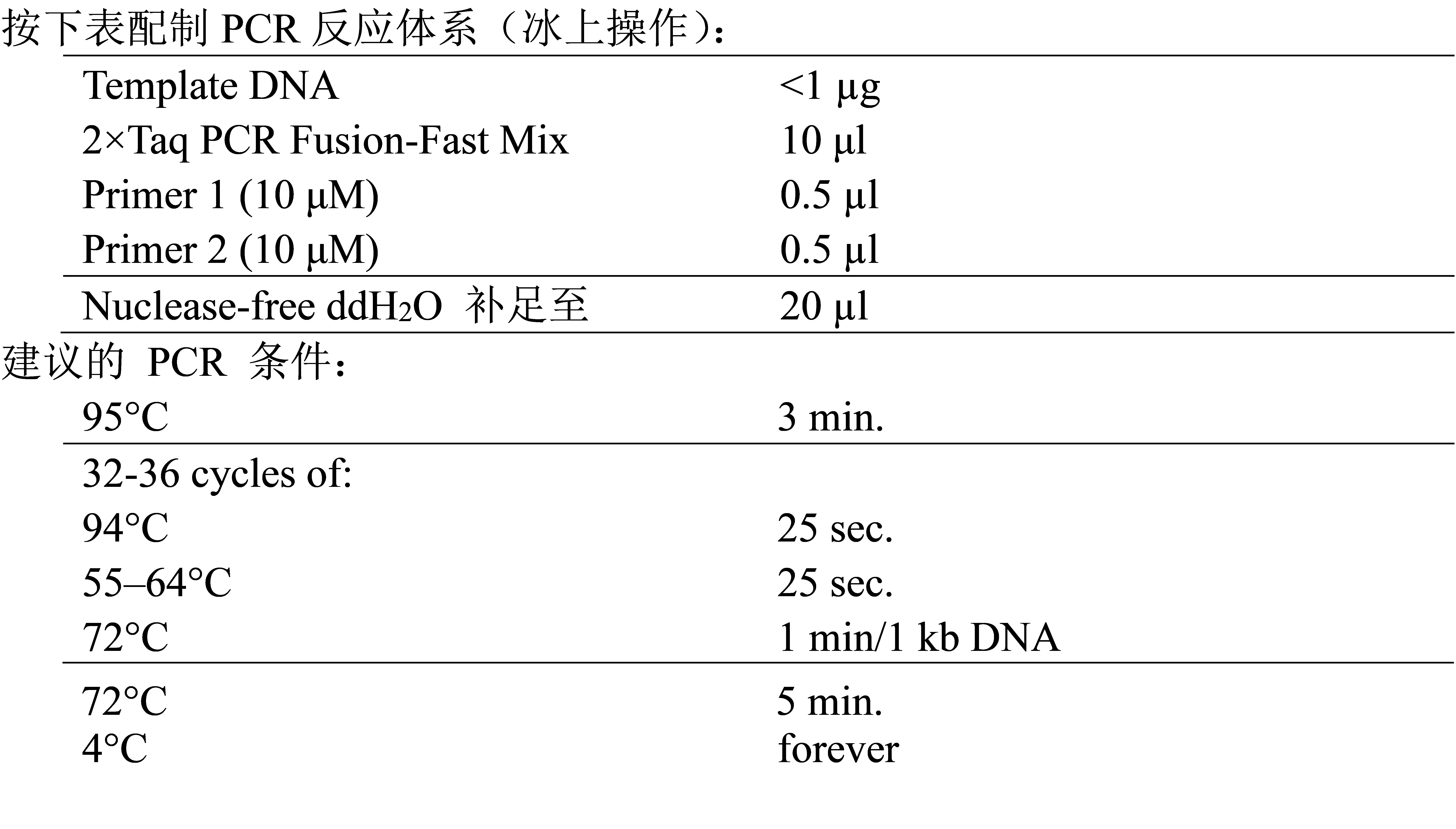 2×Taq PCR Master Mix(with blue dye)