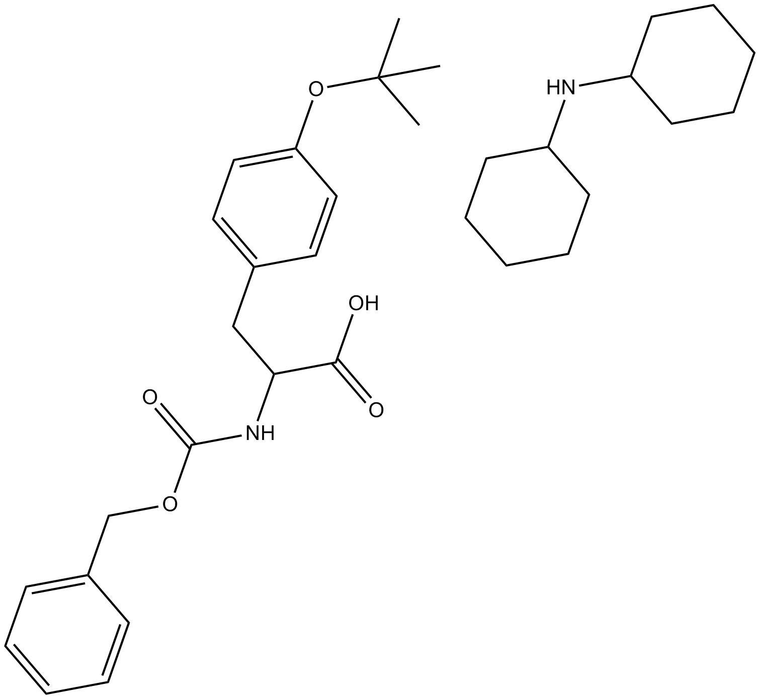 Z-D-Tyr(tBu)-OH·DCHA Chemical Structure