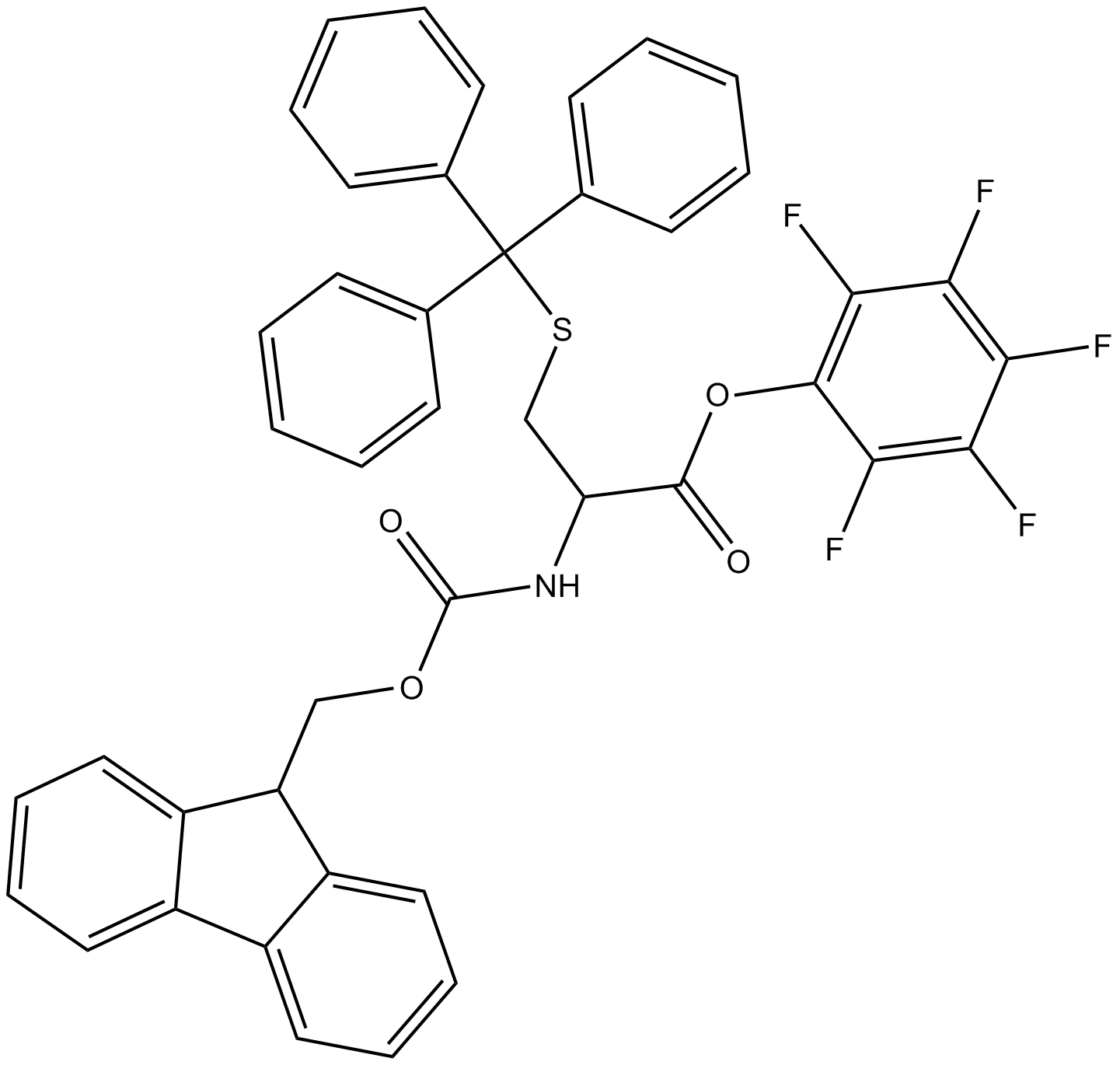 Fmoc-D-Cys(Trt)-OPfp Chemical Structure