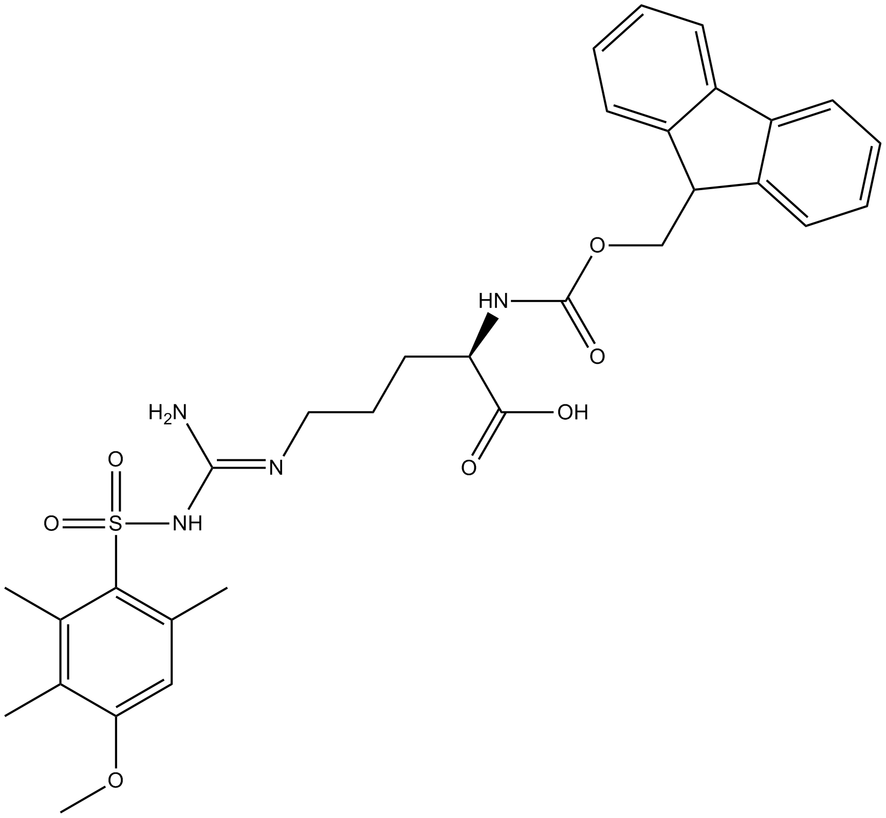 Fmoc-D-Arg(Mtr)-OH Chemical Structure