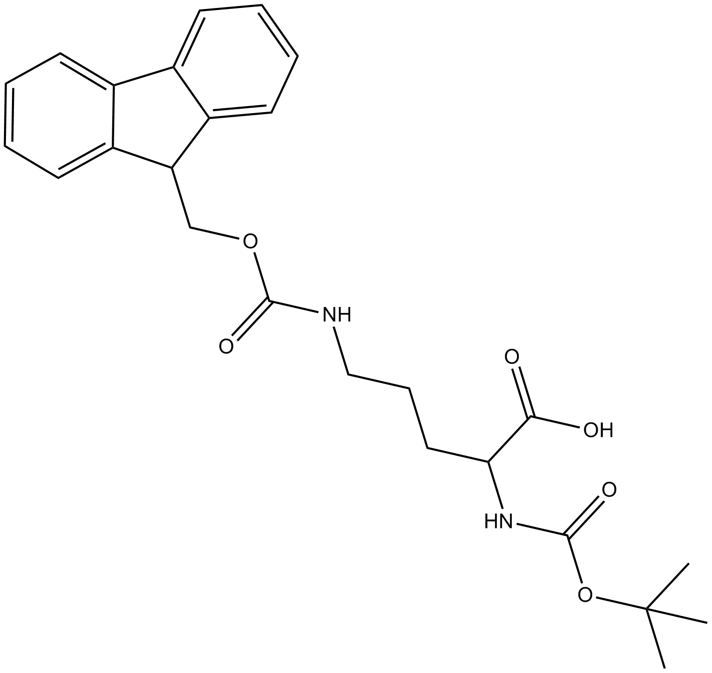 Boc-Orn(Fmoc)-OH Chemical Structure
