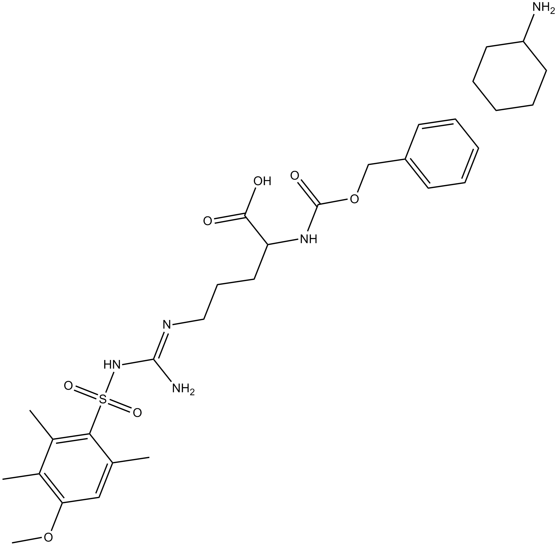 Z-Arg(Mtr)-OH·CHA Chemical Structure