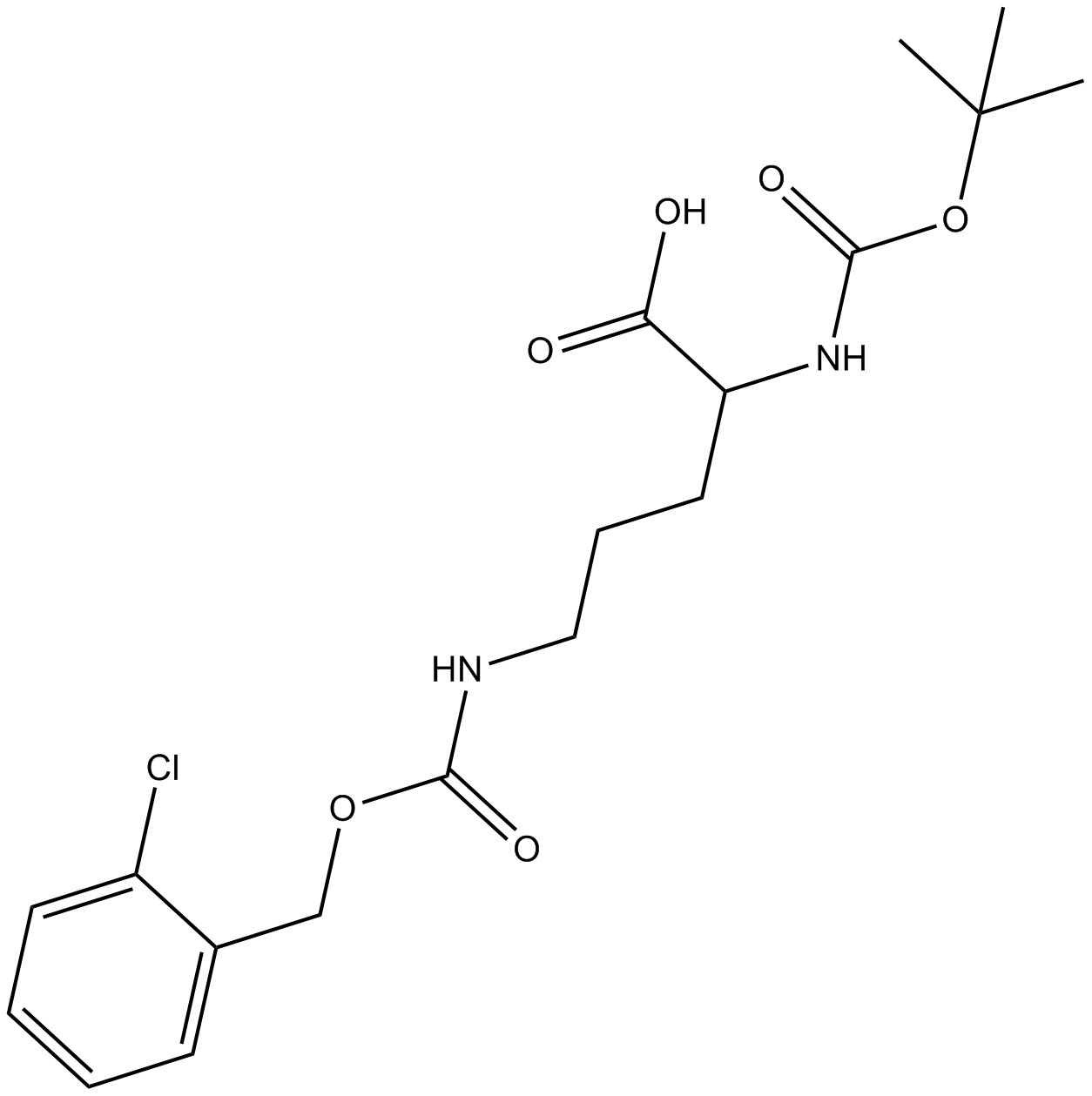 Boc-Orn(2-Cl-Z)-OH Chemical Structure