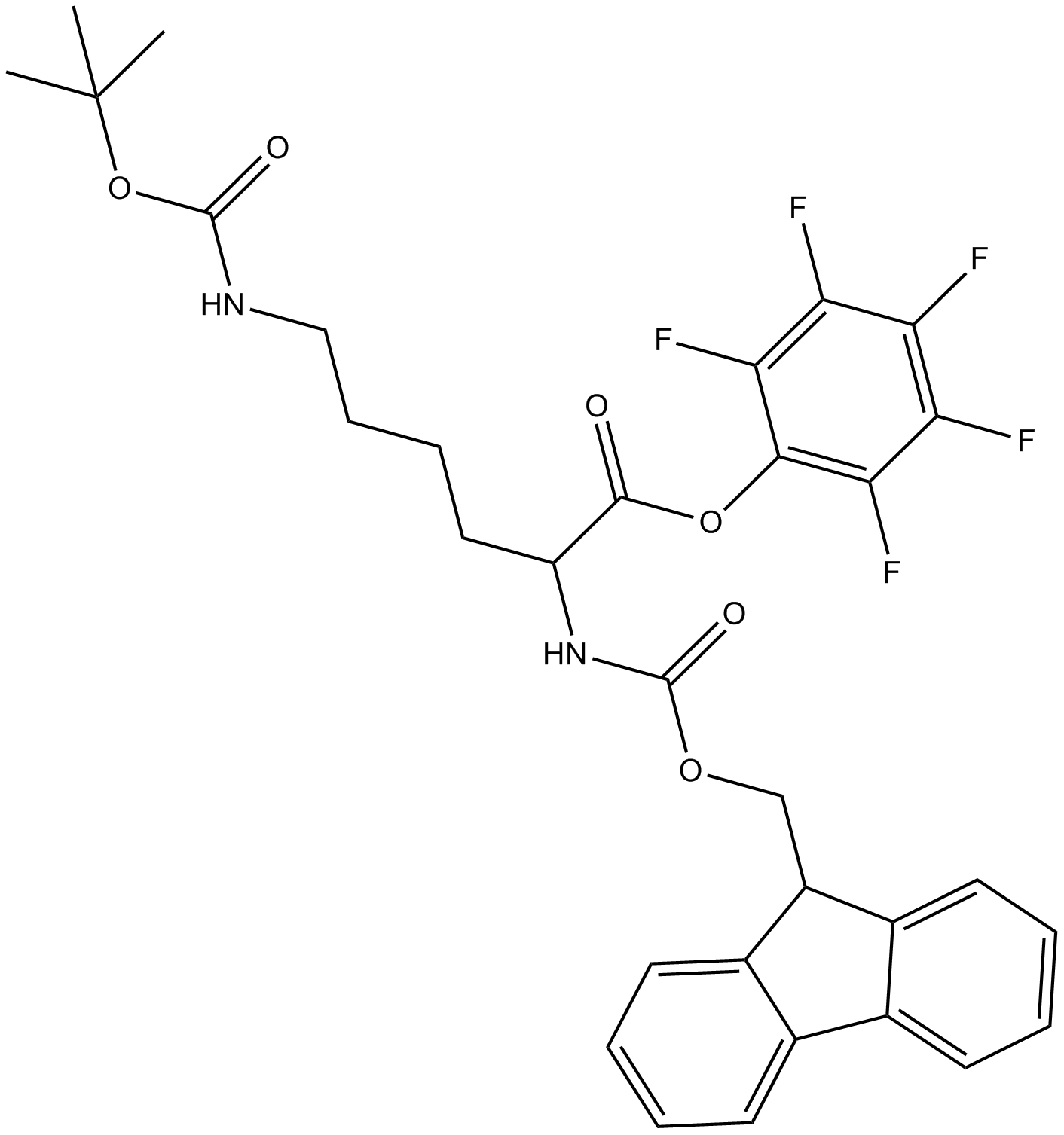 Fmoc-D-Lys(Boc)-OPfp Chemical Structure