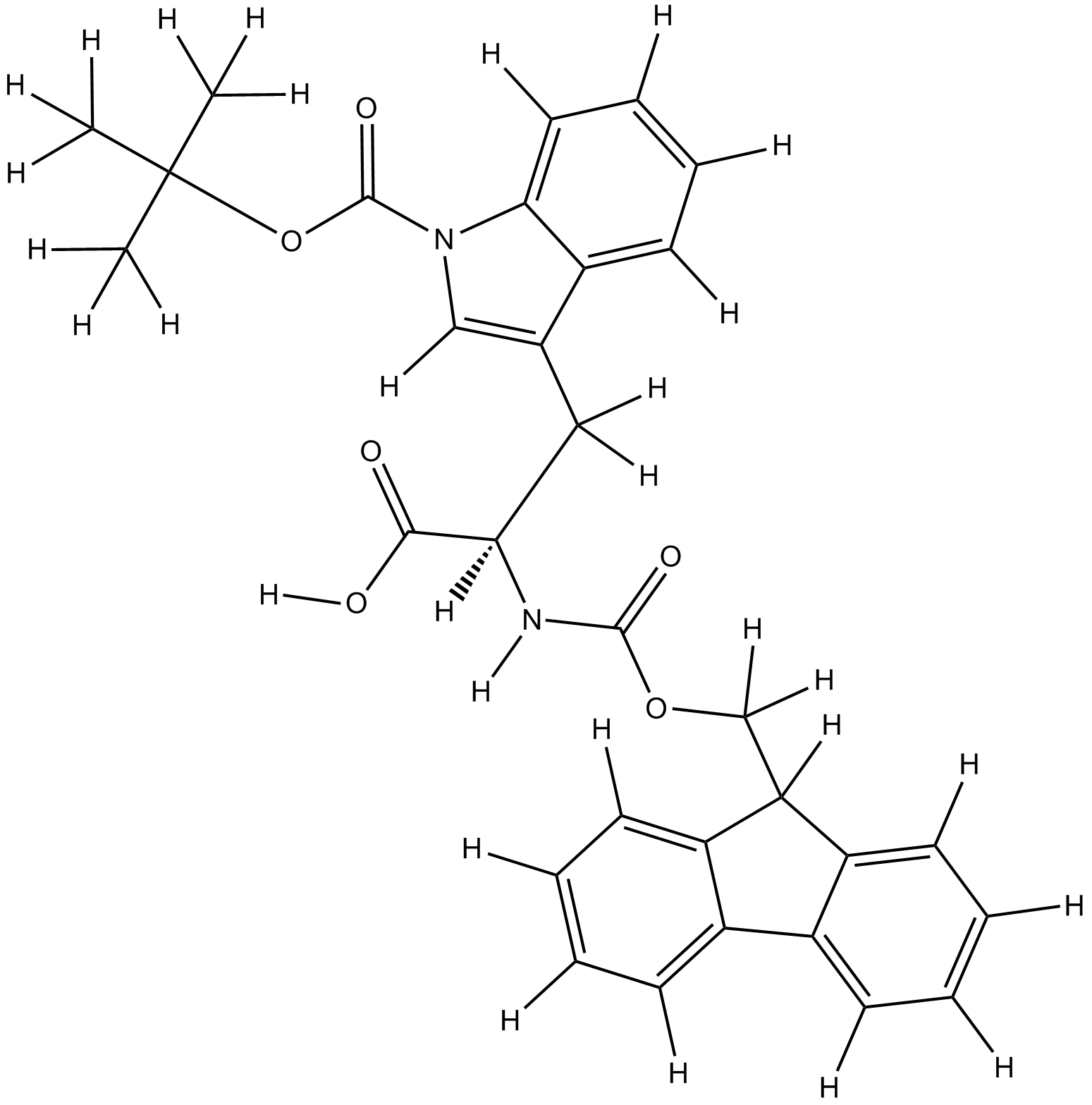 Boc-Trp(Boc)-OH Chemical Structure