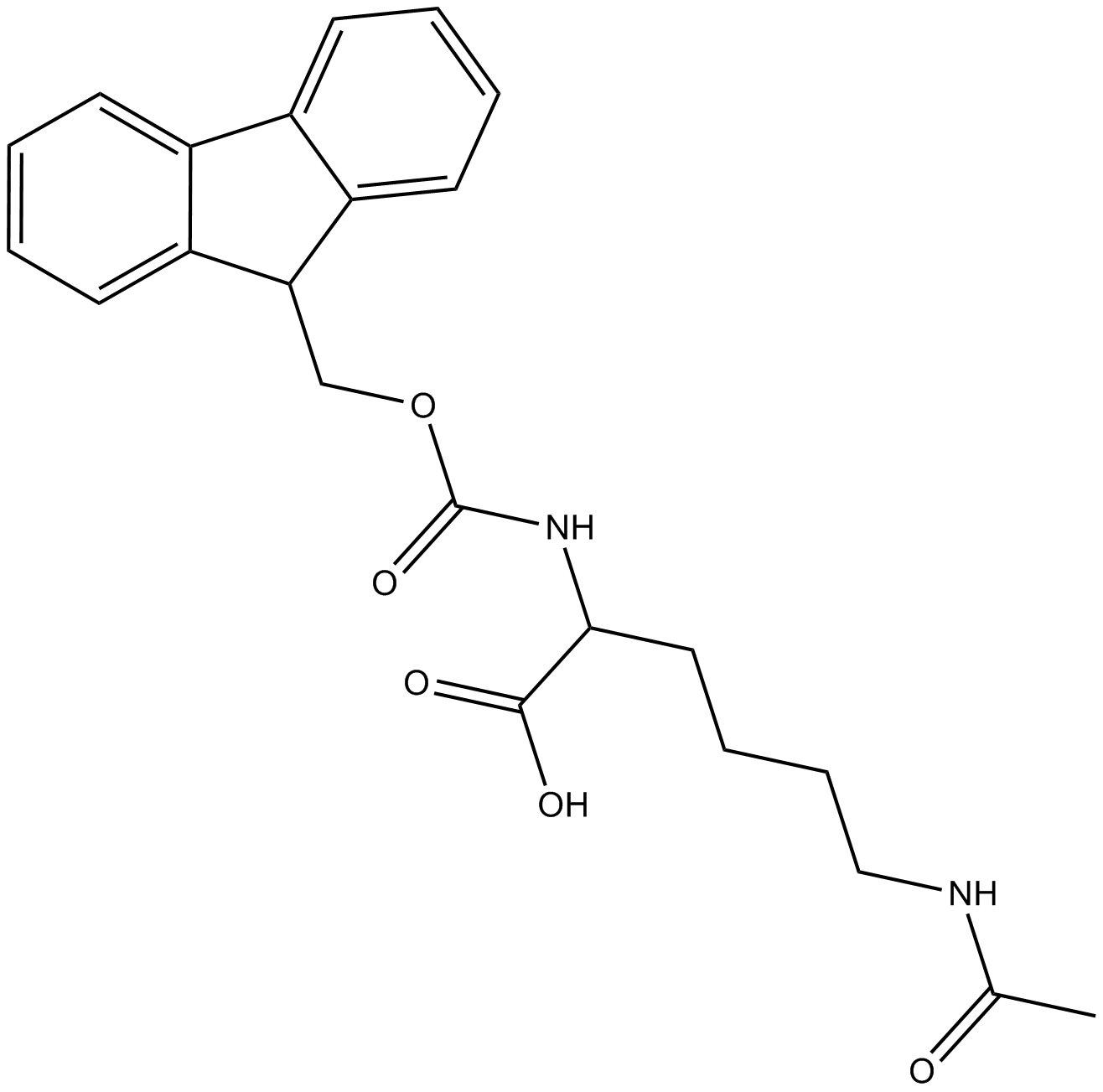 Fmoc-Lys(Ac)-OH Chemical Structure