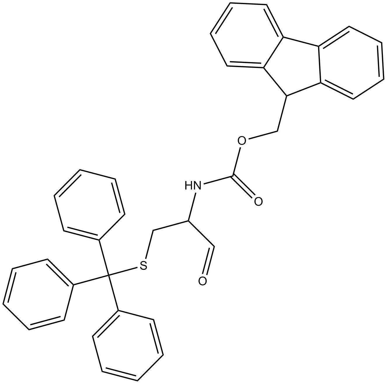 Fmoc-Cys(Trt)-Wang resin Chemical Structure