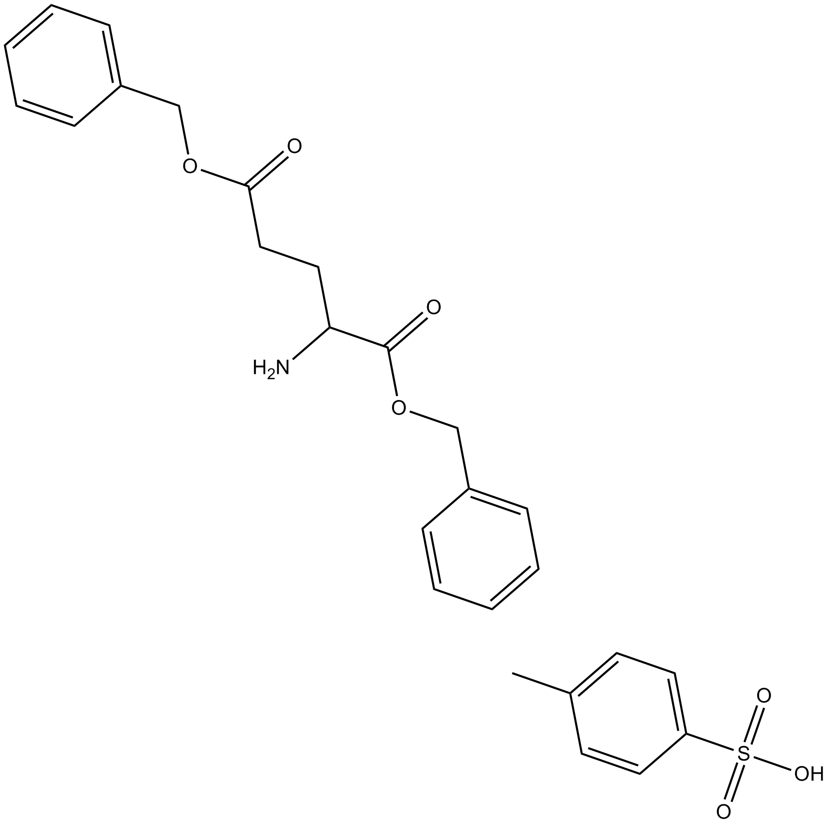 H-Glu(OBzl)-OBzl·TosOH Chemical Structure
