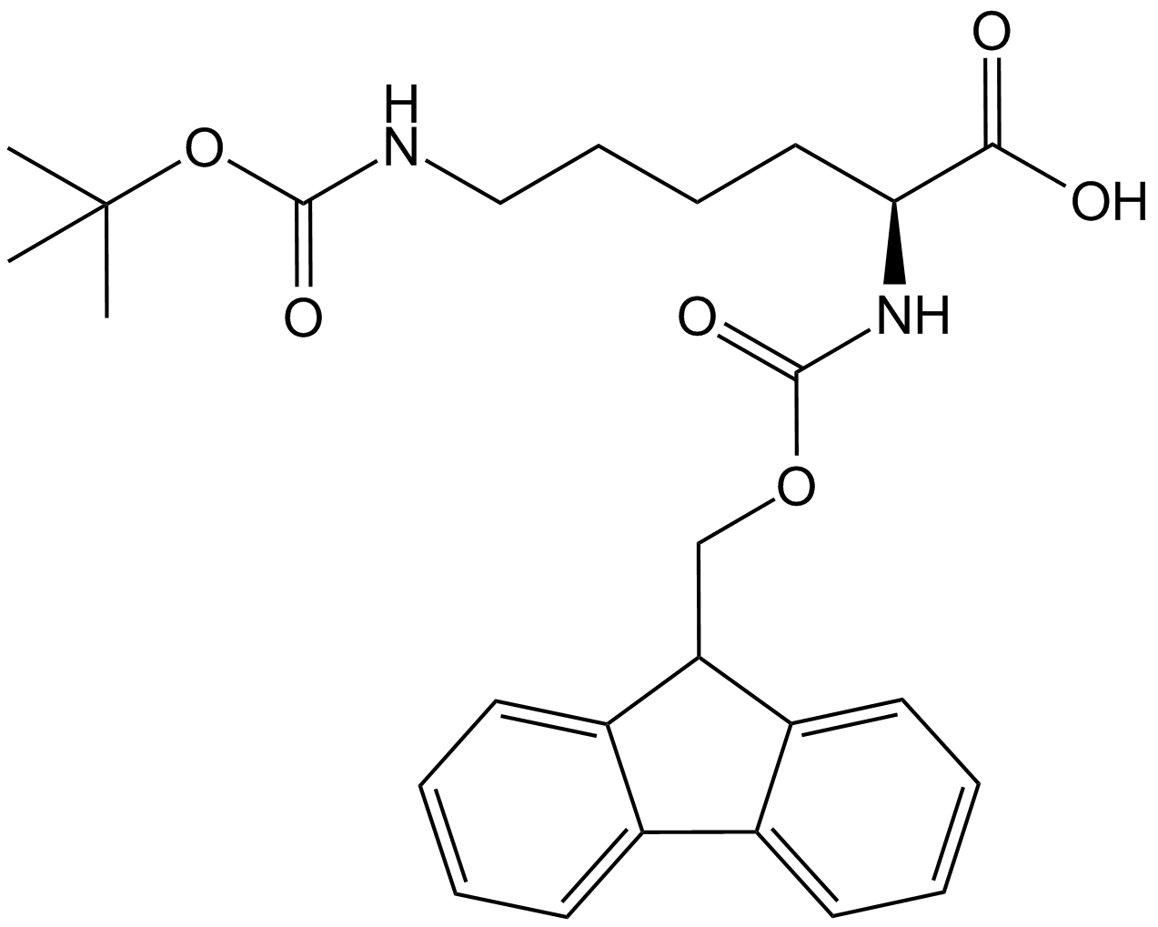 Fmoc-Lys(Boc)-OH Chemical Structure