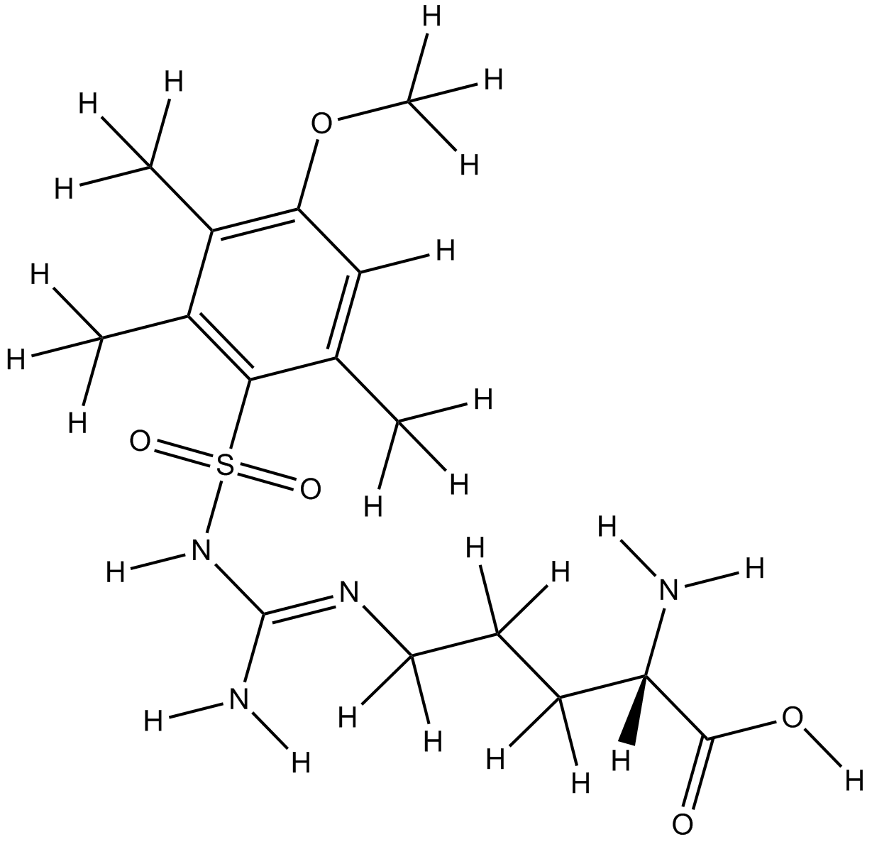 H-Arg(Mtr)-OH.1/2H2O Chemical Structure