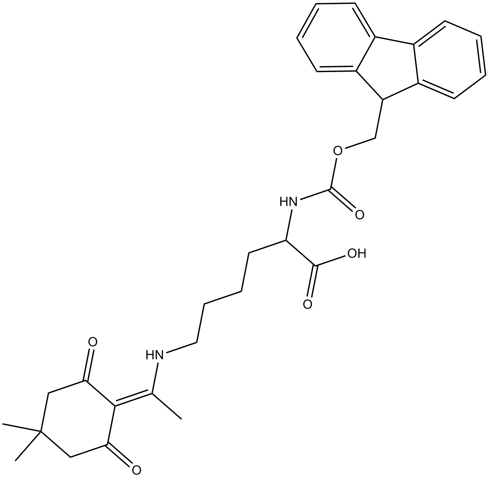 Fmoc-Lys(Dde)-OH Chemical Structure
