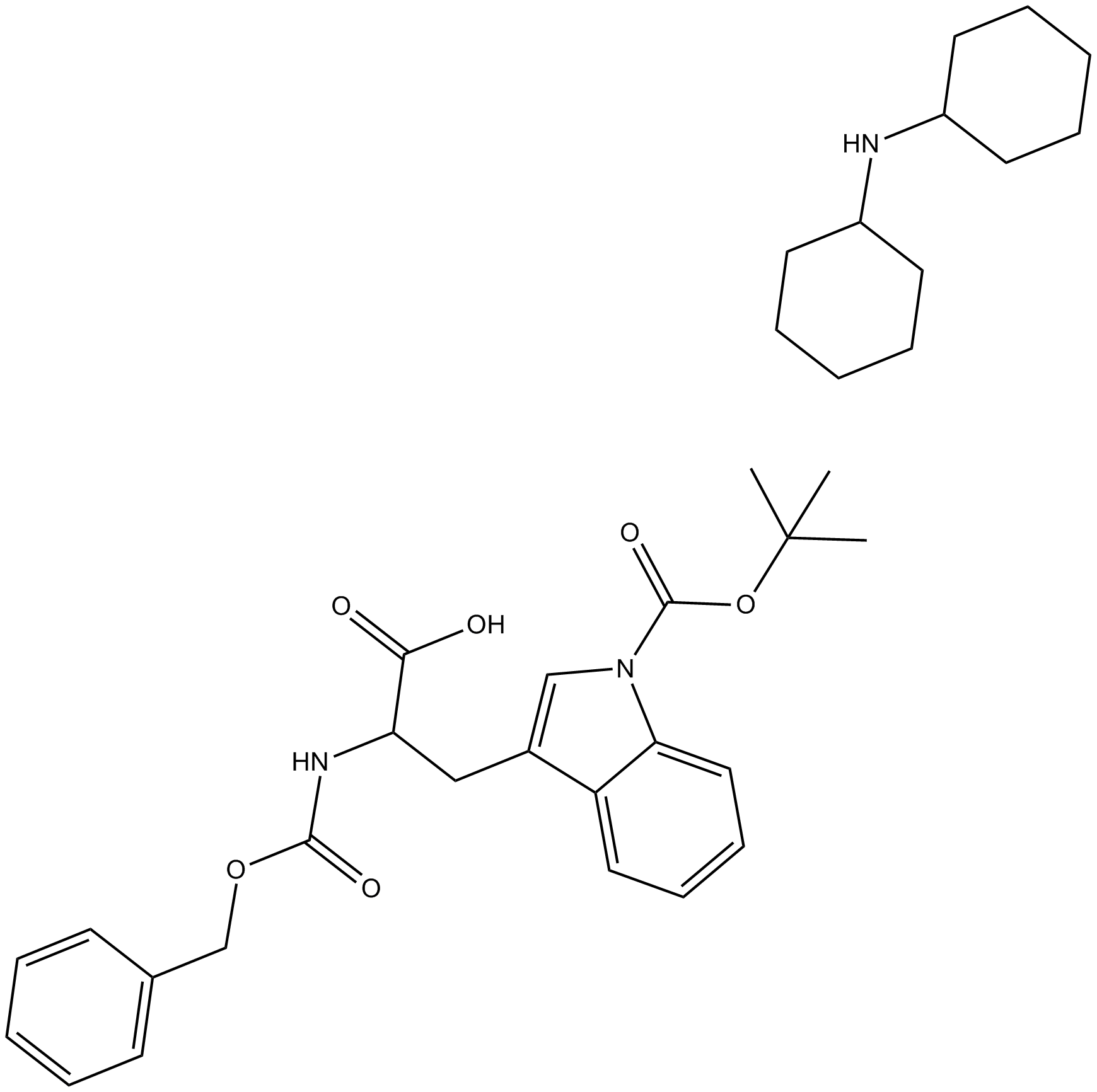 Z-Trp(Boc)-OH·DCHA Chemical Structure