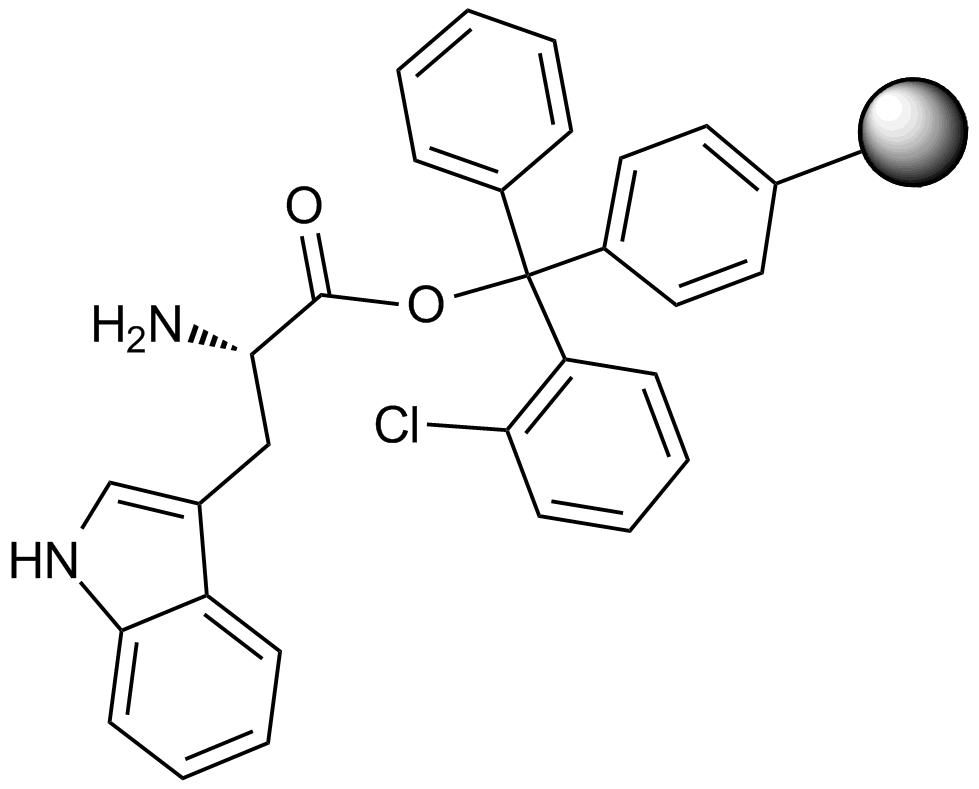 H-Trp-2-Chlorotrityl Resin Chemical Structure