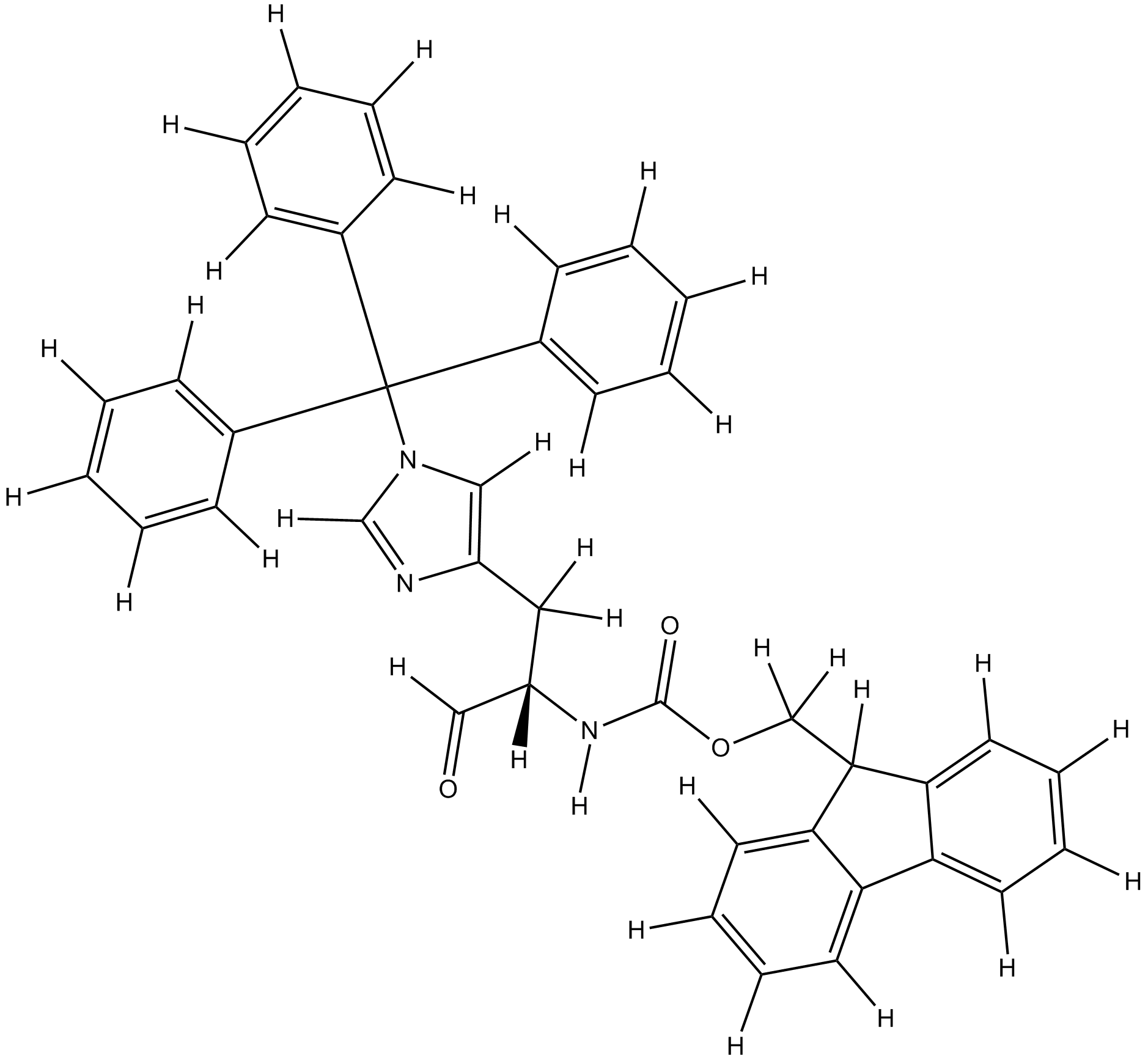 Fmoc-His(Trt)-Wang resin Chemical Structure