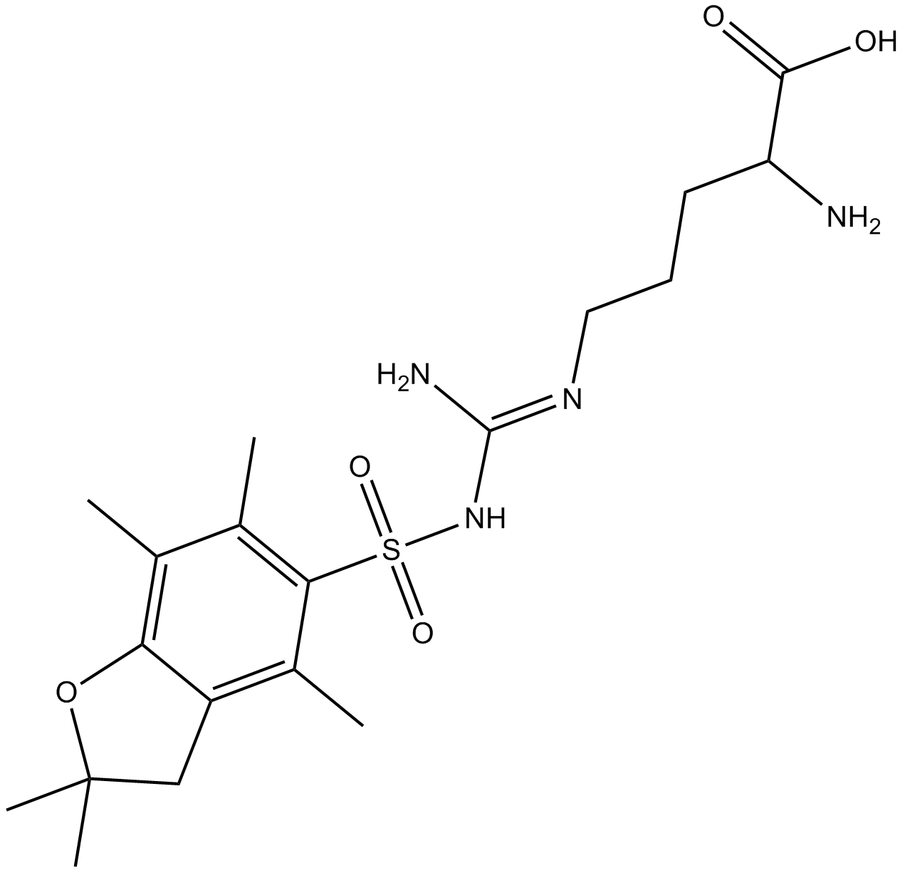 H-D-Arg(Pbf)-OH Chemical Structure