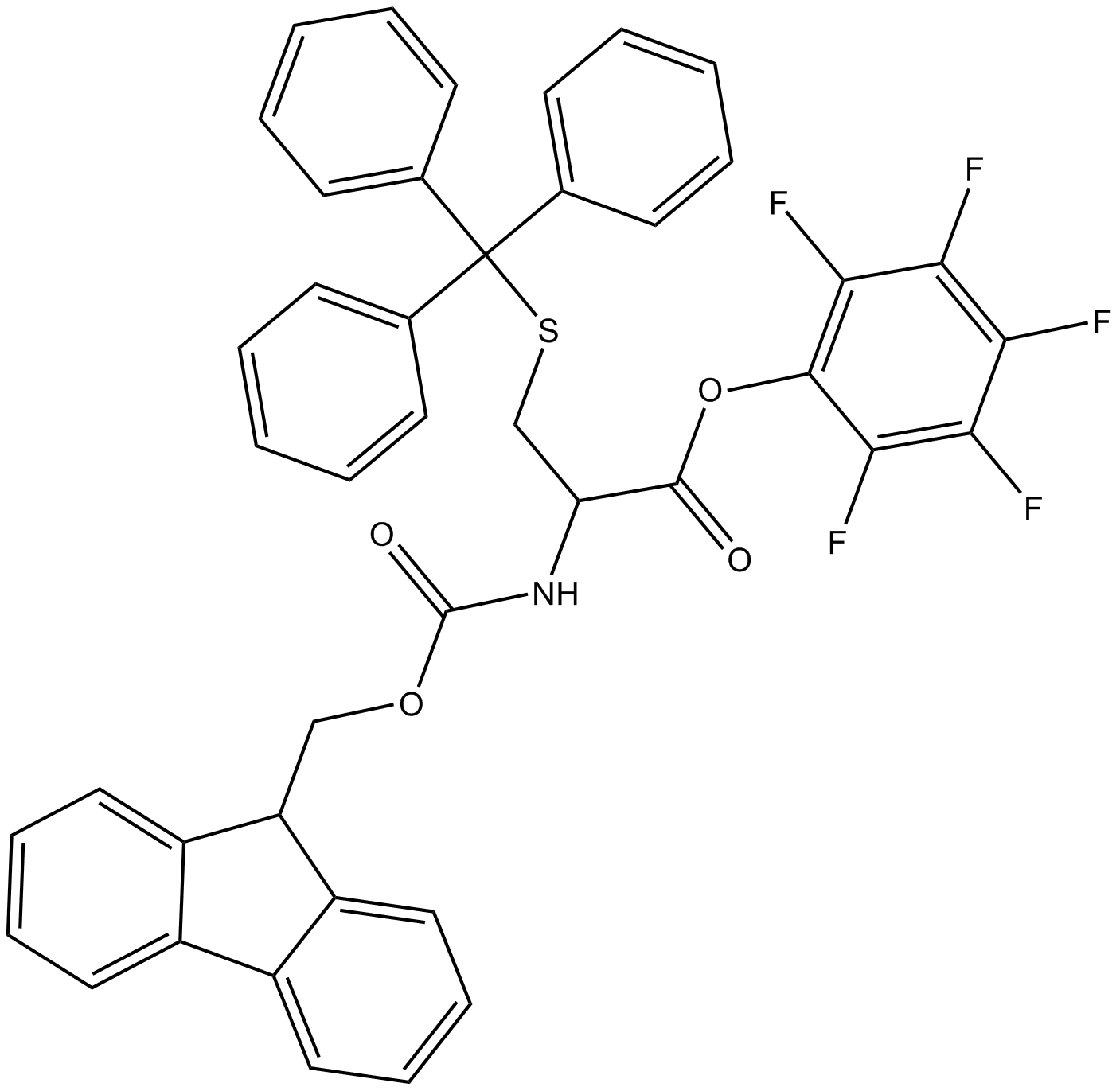 Fmoc-Cys(Trt)-Opfp Chemical Structure