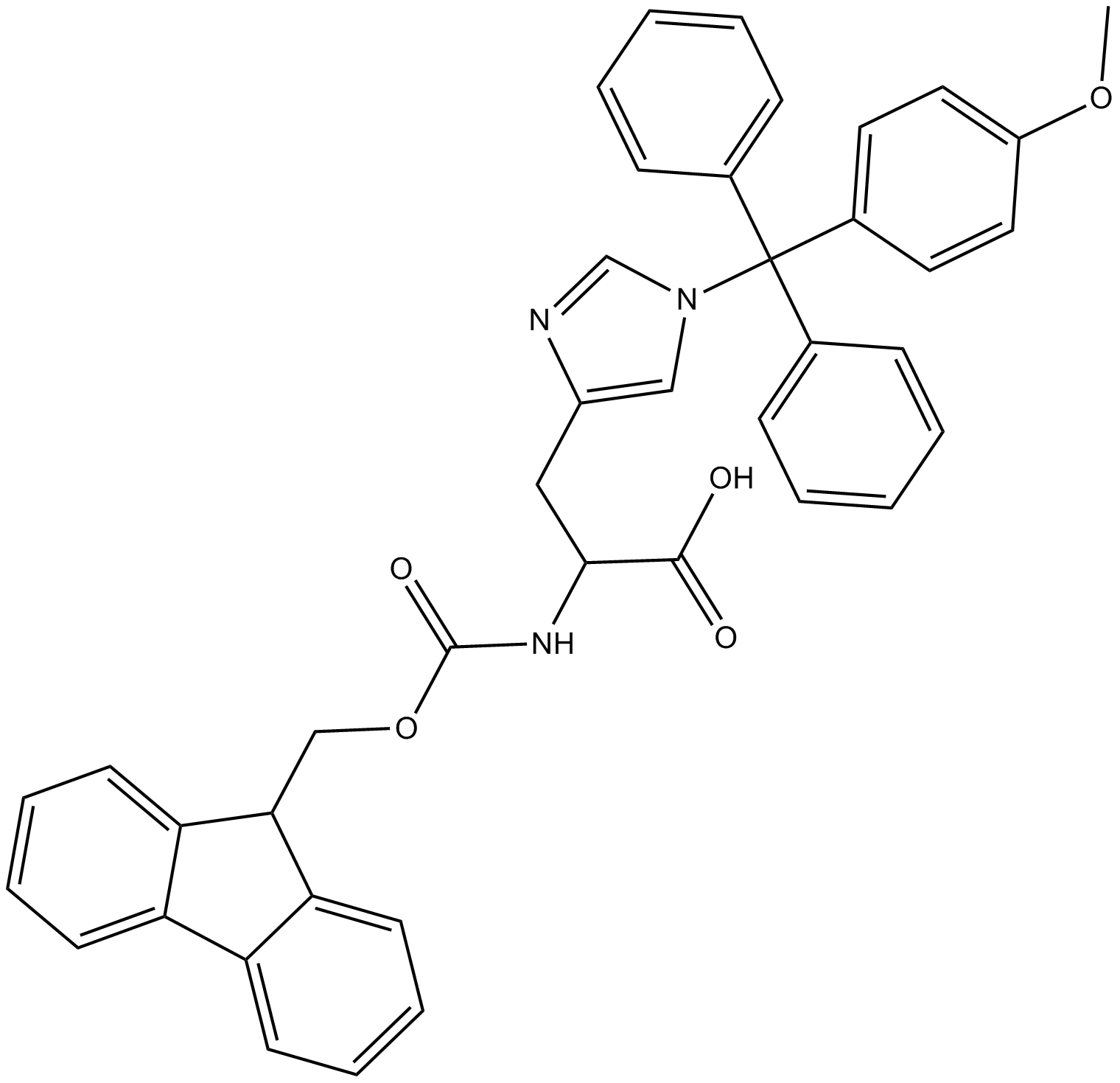 Fmoc-His(MMt)-OH Chemical Structure