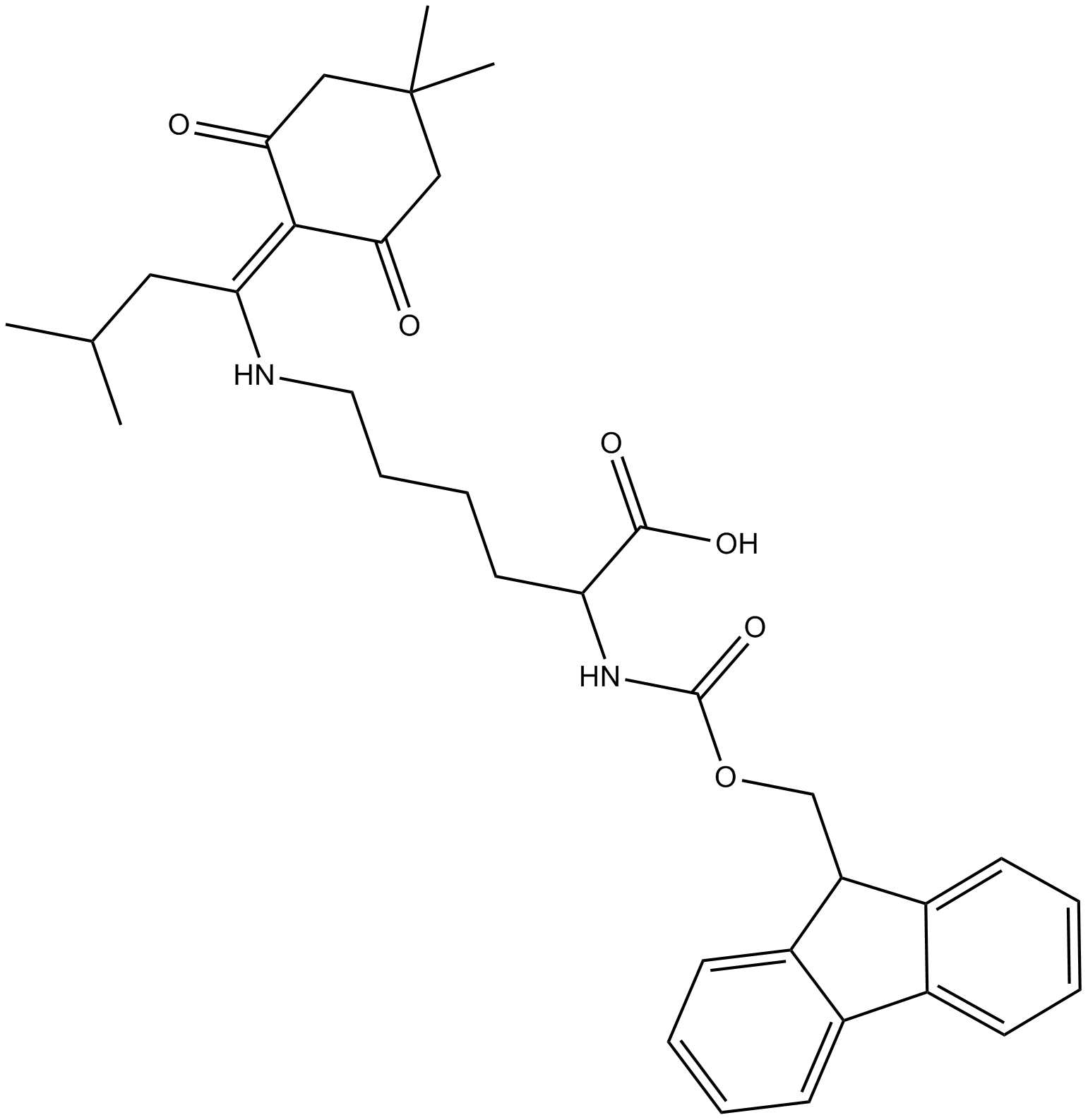 Fmoc-Lys(ivDde)-OH Chemical Structure