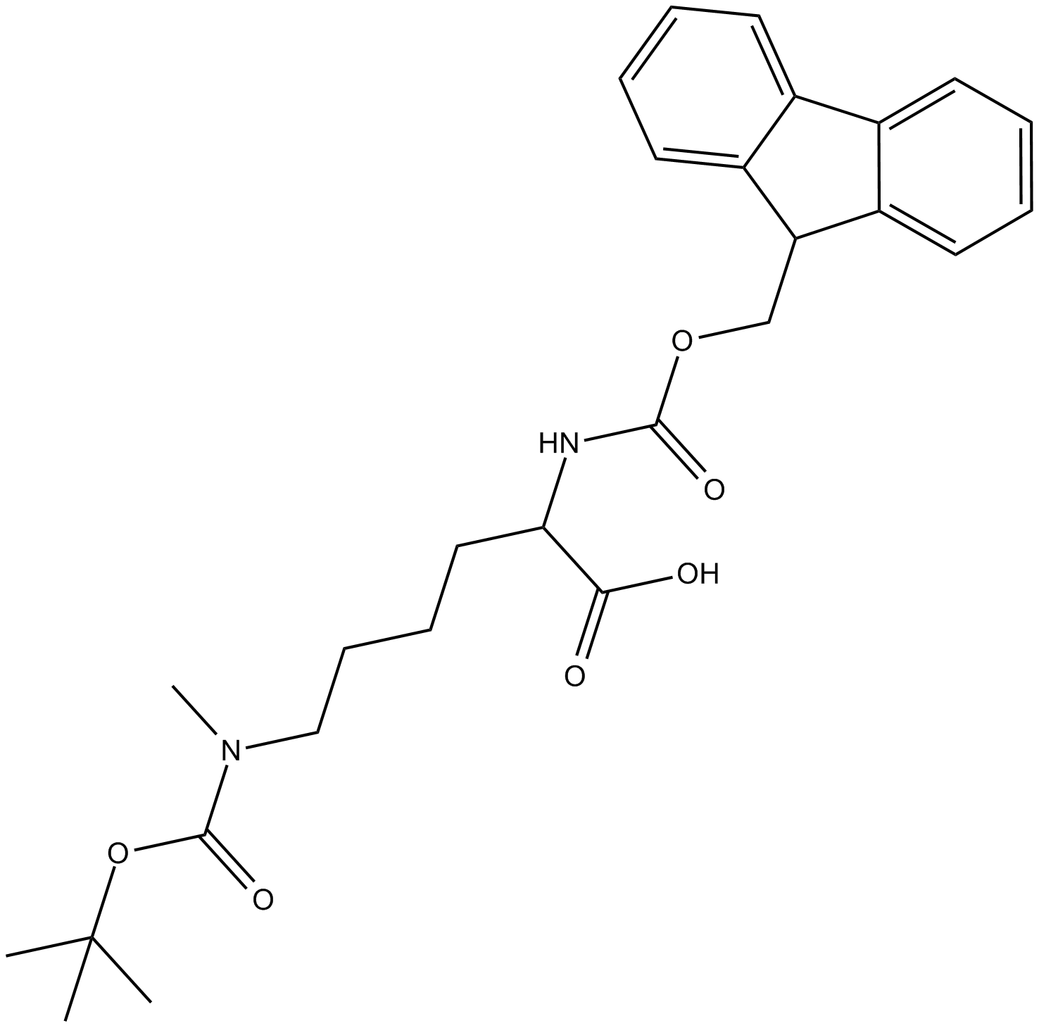 Fmoc-Lys(Me,Boc)-OH Chemical Structure