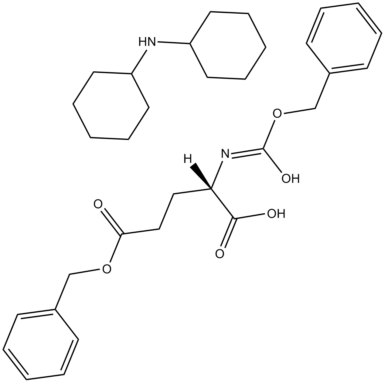 Z-Glu(OBzl)-OH·DCHA Chemical Structure