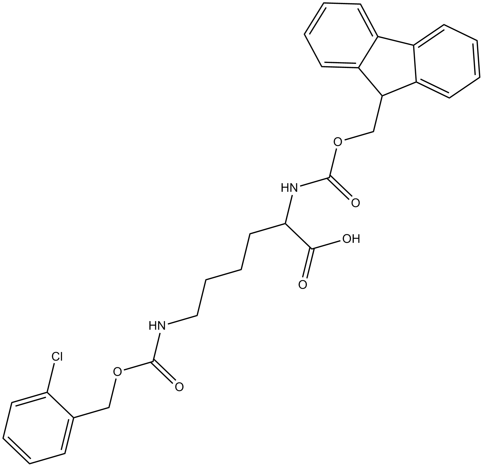 Fmoc-Lys(2-Cl-Z)-OH Chemical Structure