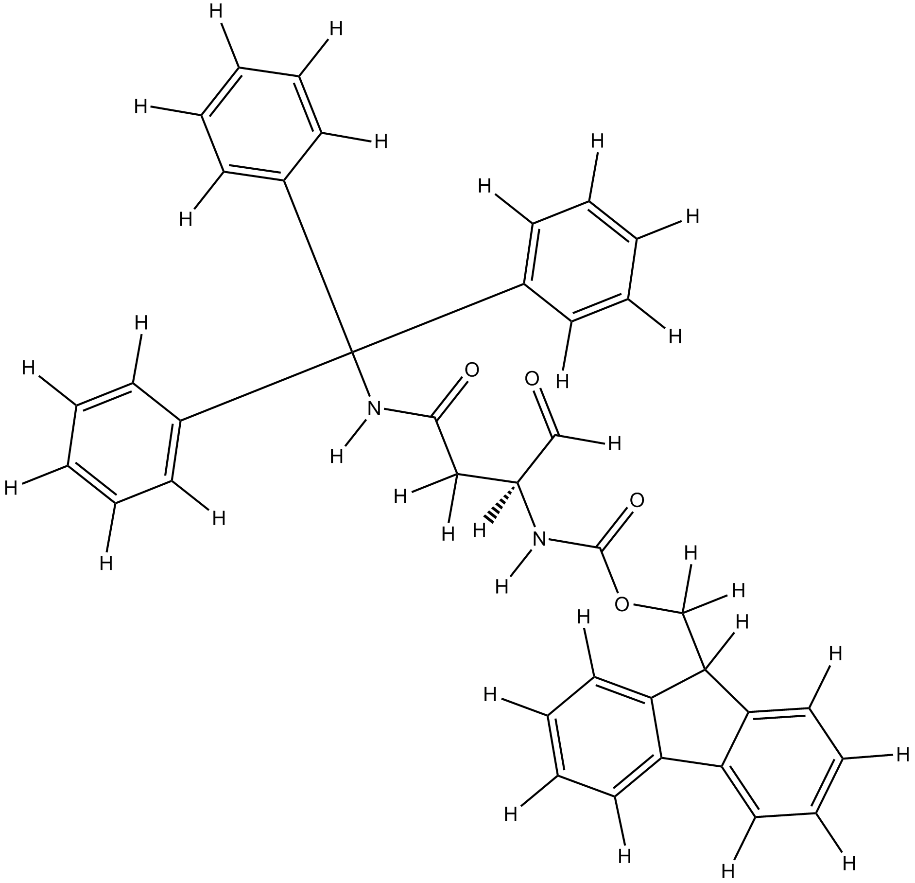 Fmoc-Asn(Trt)-Wang resin Chemical Structure