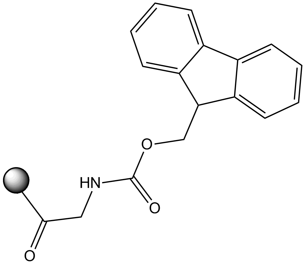 Fmoc-Gly-Wang resin Chemical Structure