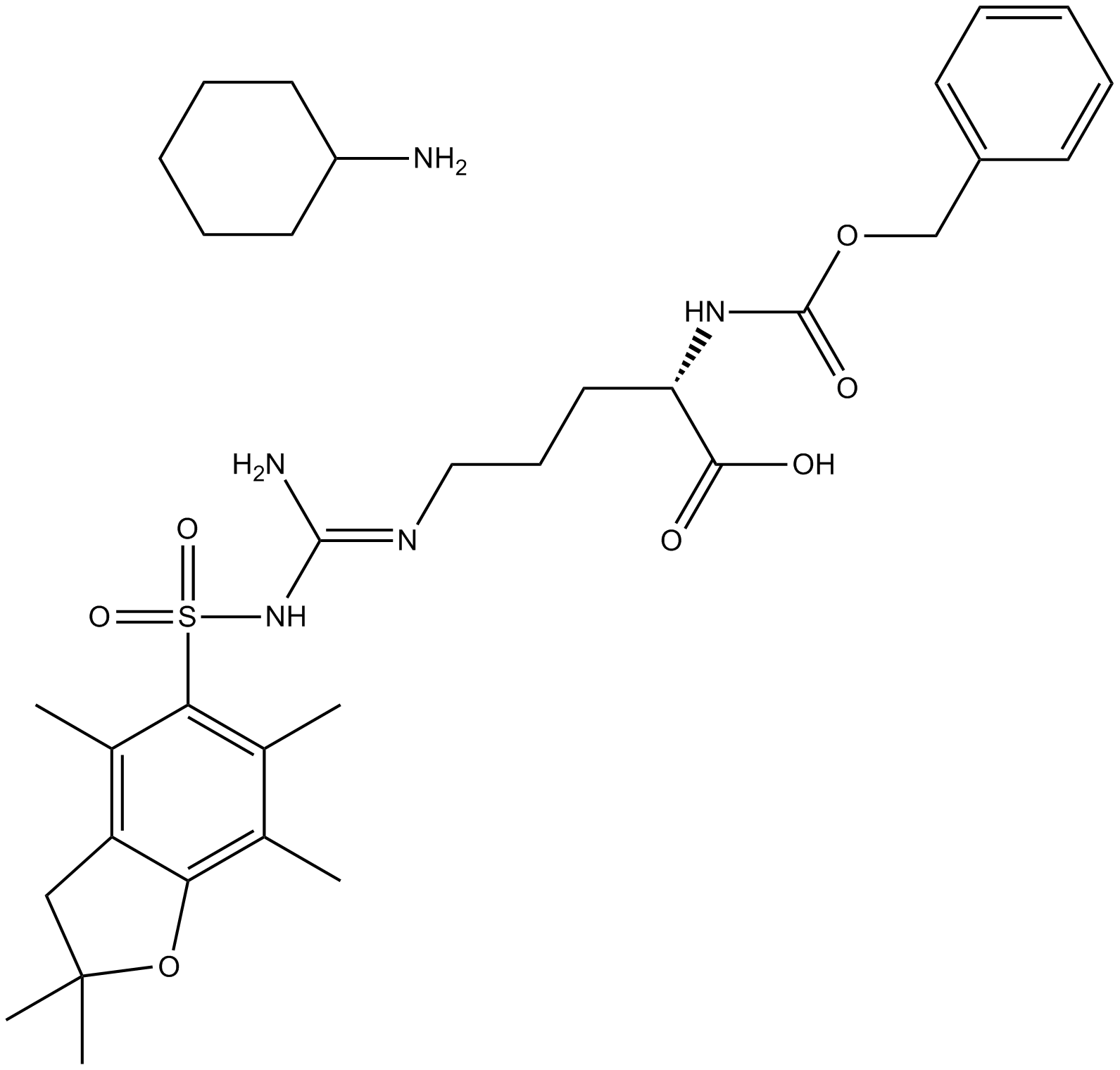 Z-Arg(Pbf)-OH·CHA Chemical Structure