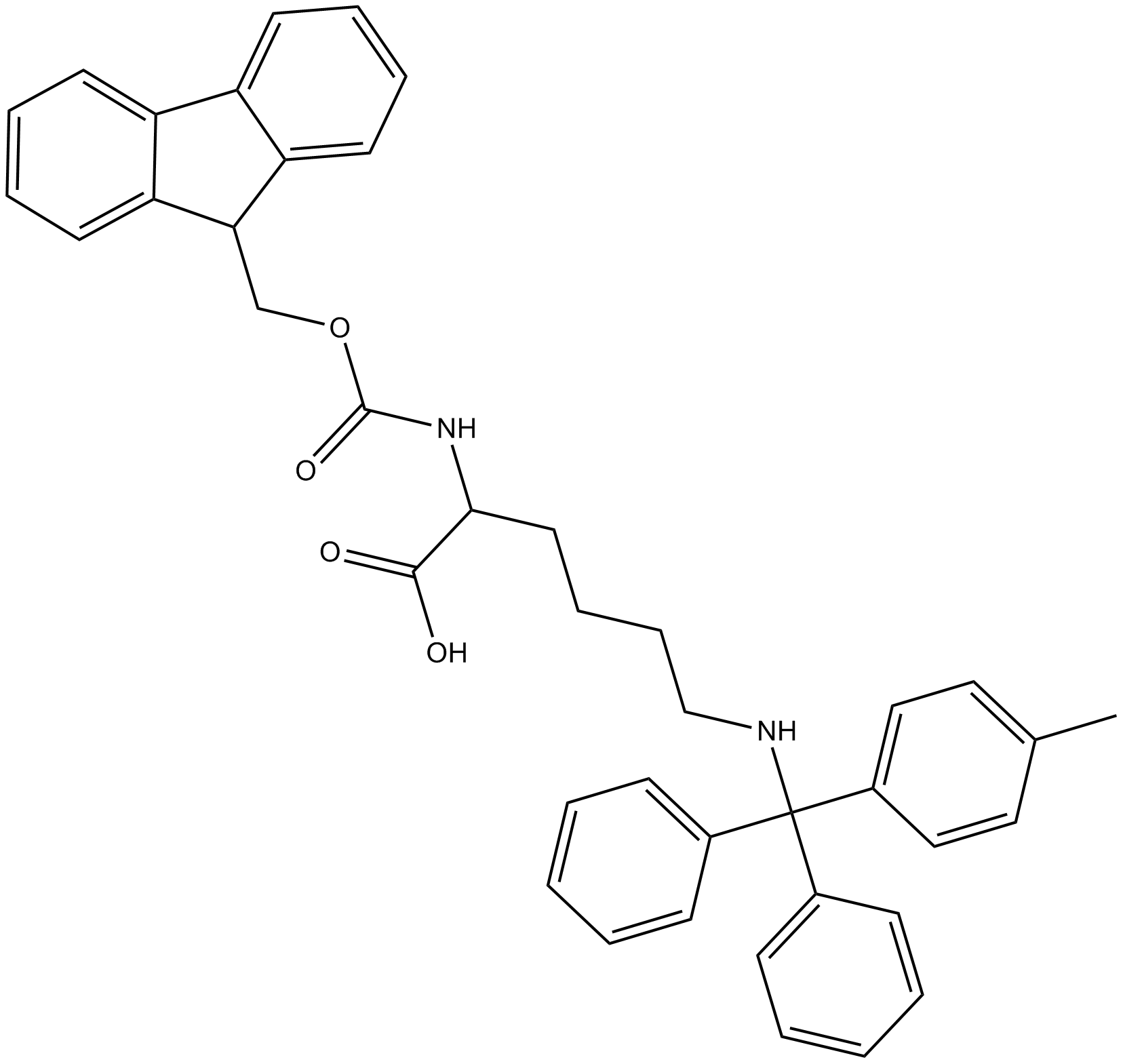 Fmoc-Lys(Mtt)-OH Chemical Structure