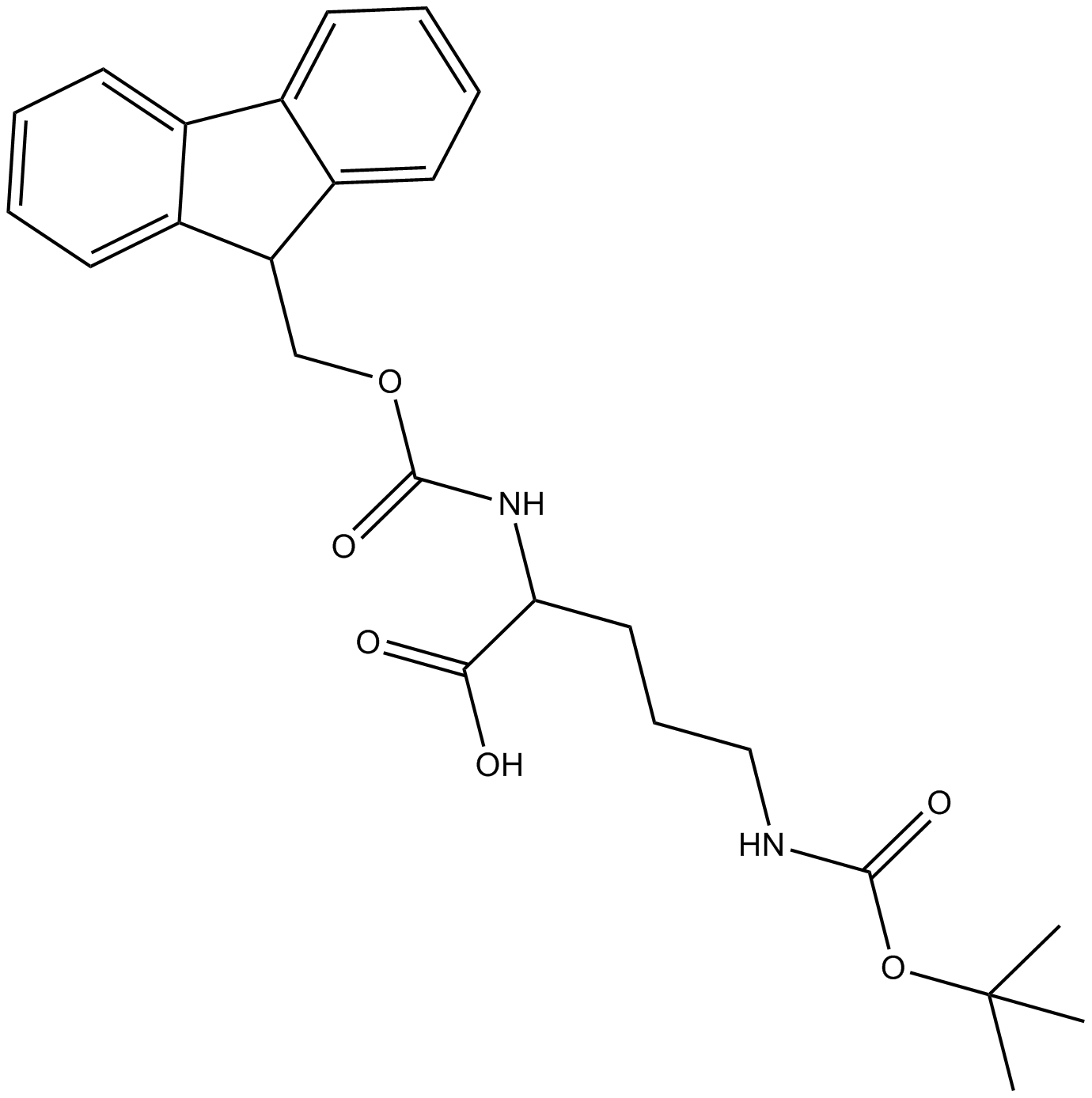 Fmoc-Orn(Boc)-OH Chemical Structure