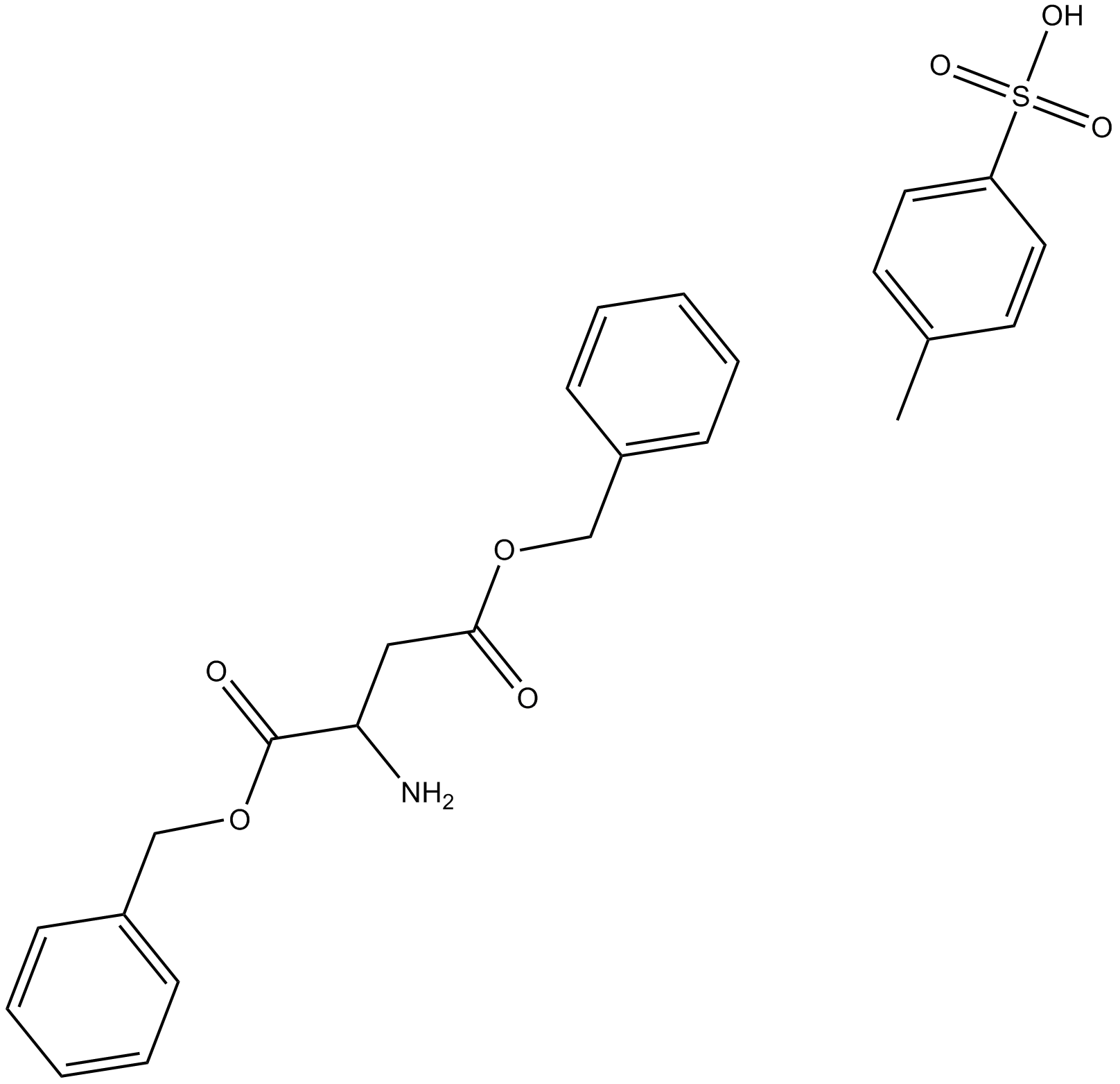 H-D-Asp(OBzl)-OBzl•TosOH Chemical Structure