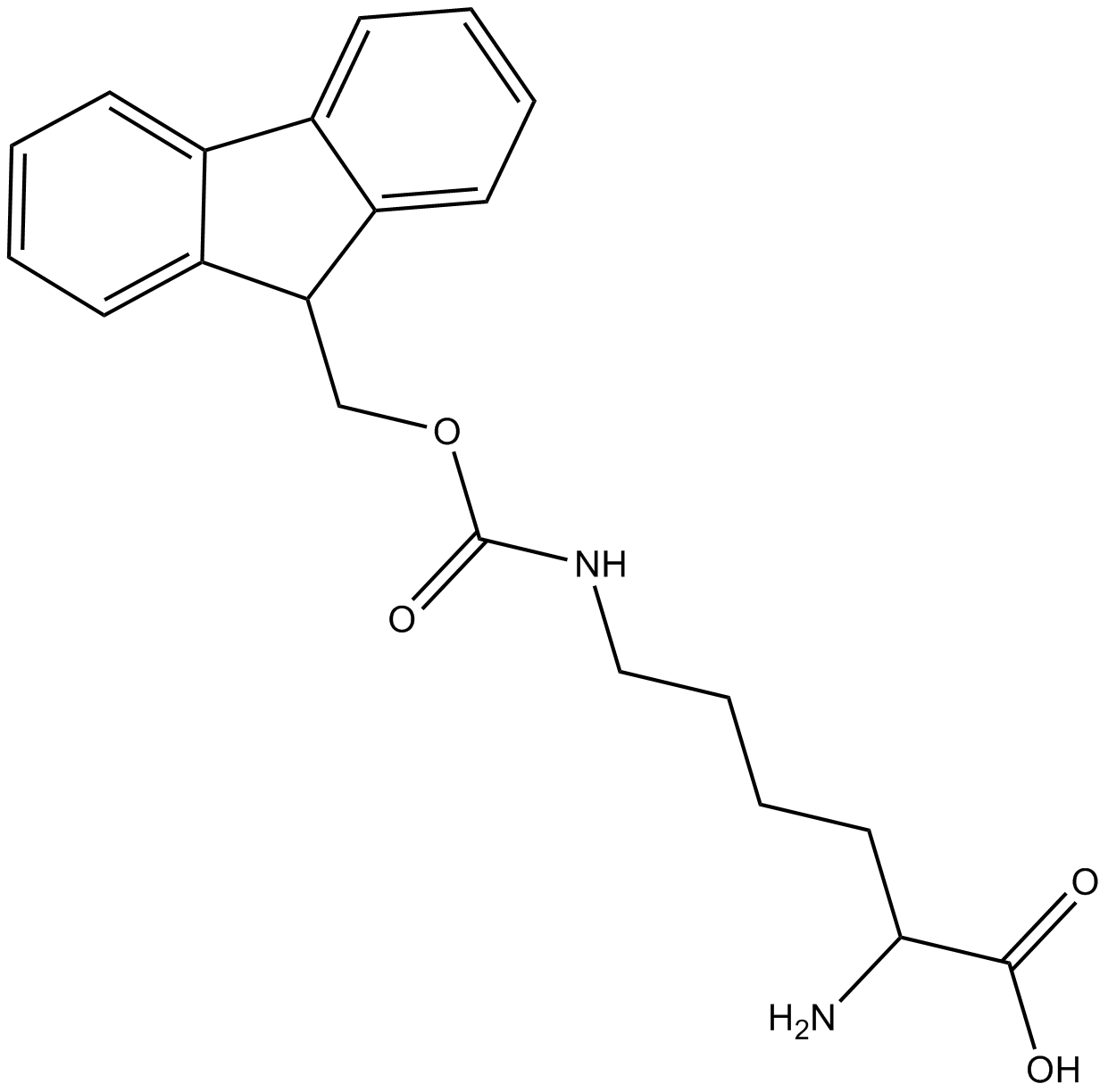H-Lys(Fmoc)-OH Chemical Structure