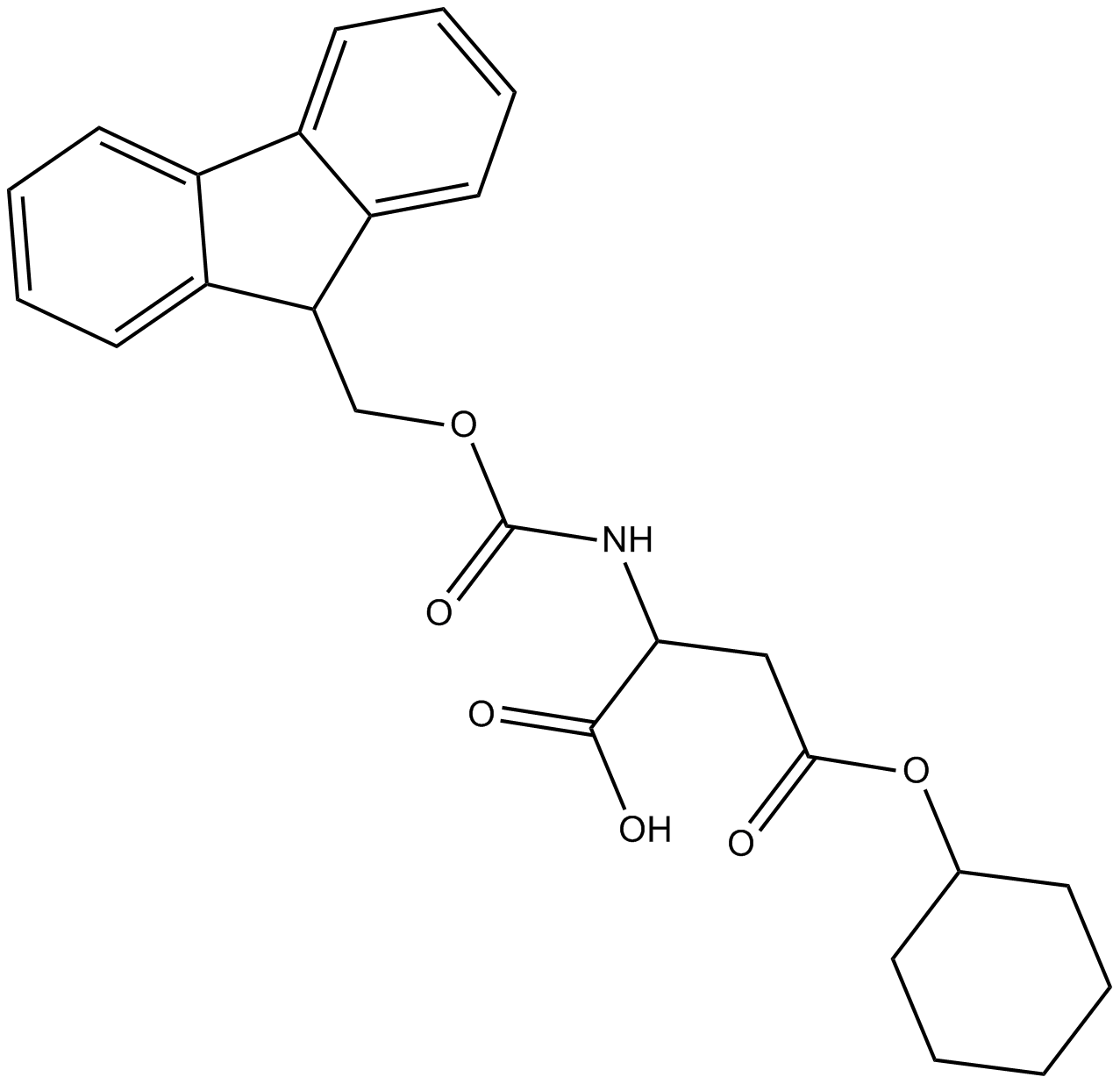 Fmoc-Asp(OcHex)-OH Chemical Structure