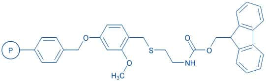 Fmoc-cysteamine-SASRIN™ resin (200-400 mesh, 0.4-0.8 mmol/g) Chemical Structure