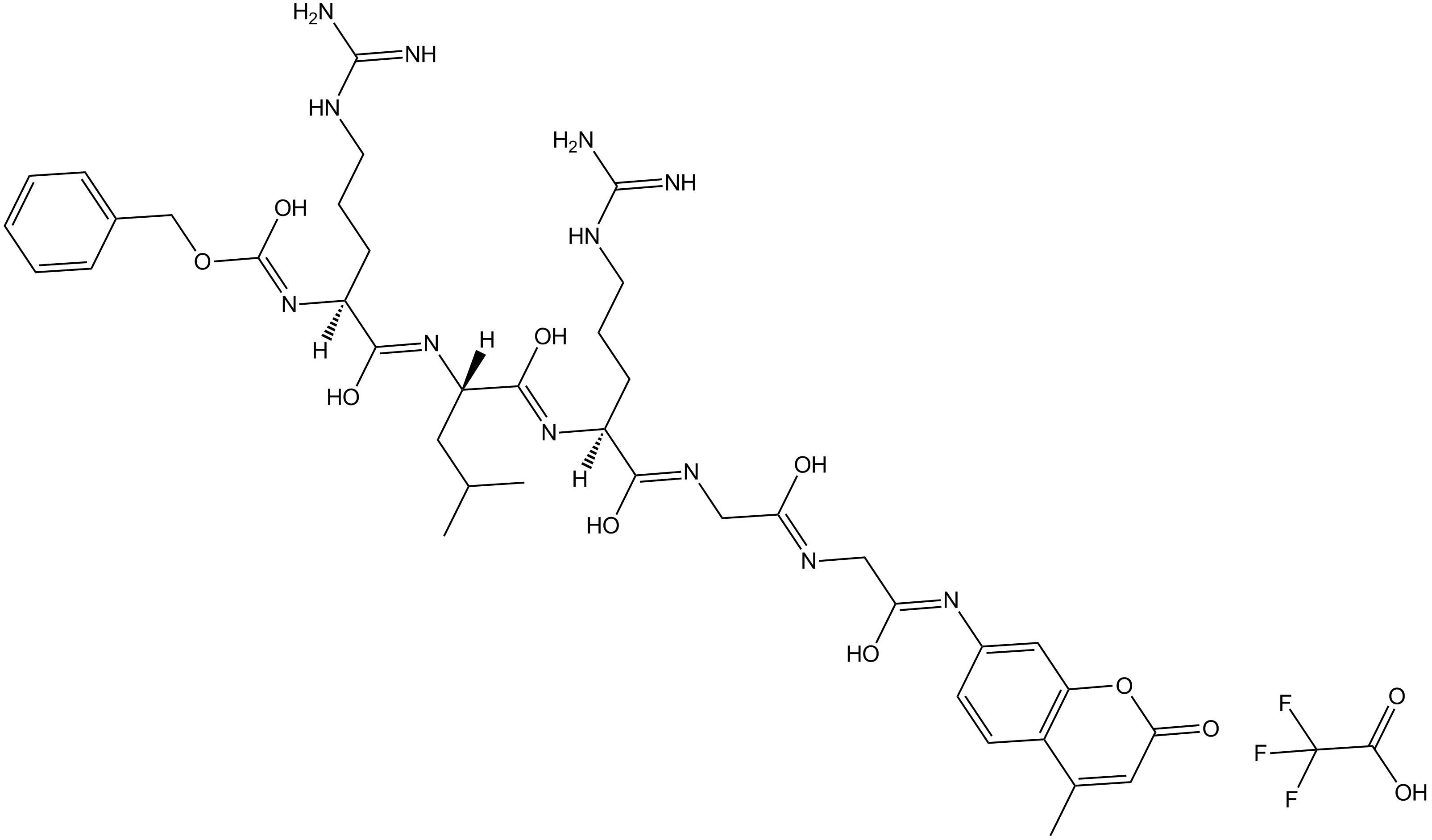 Z-Arg-Leu-Arg-Gly-Gly-AMC Chemical Structure