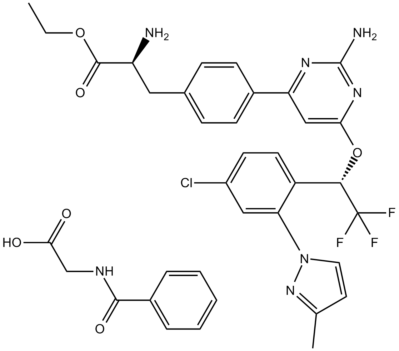 LX1606 Hippurate (Telotristat etiprate) Chemical Structure