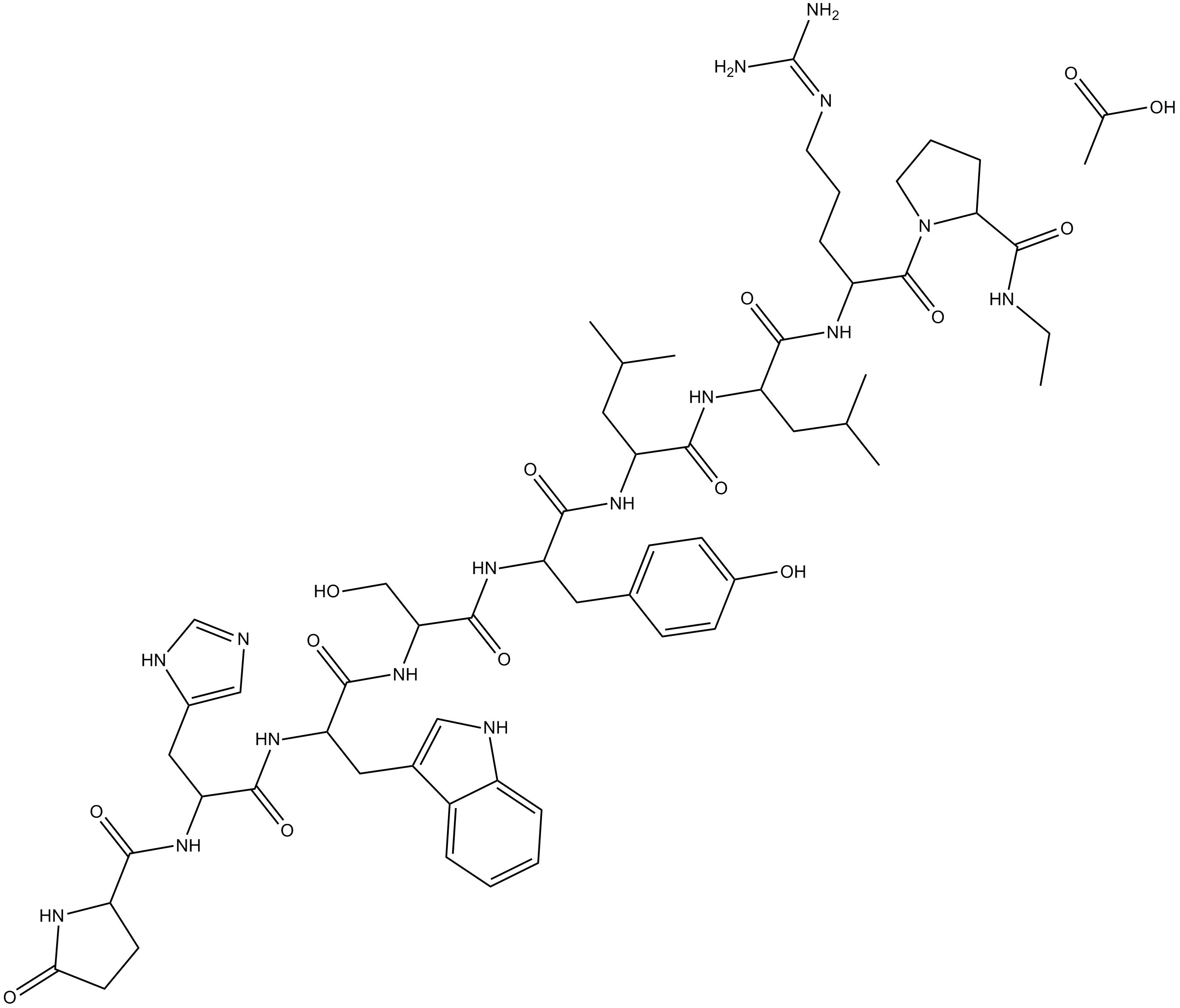 Leuprolide Acetate Chemical Structure