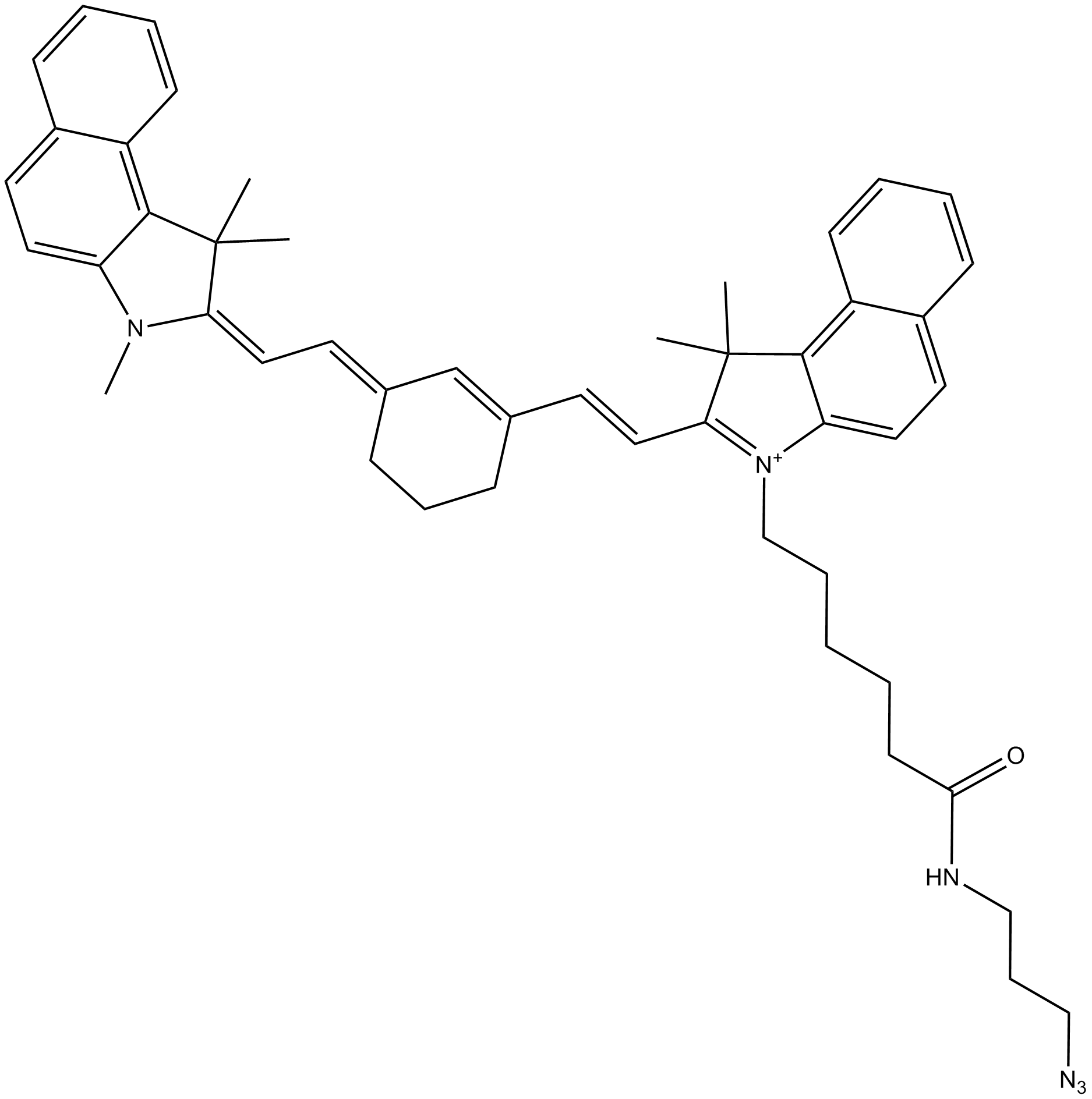 Cy7.5 azide (non-sulfonated) Chemical Structure