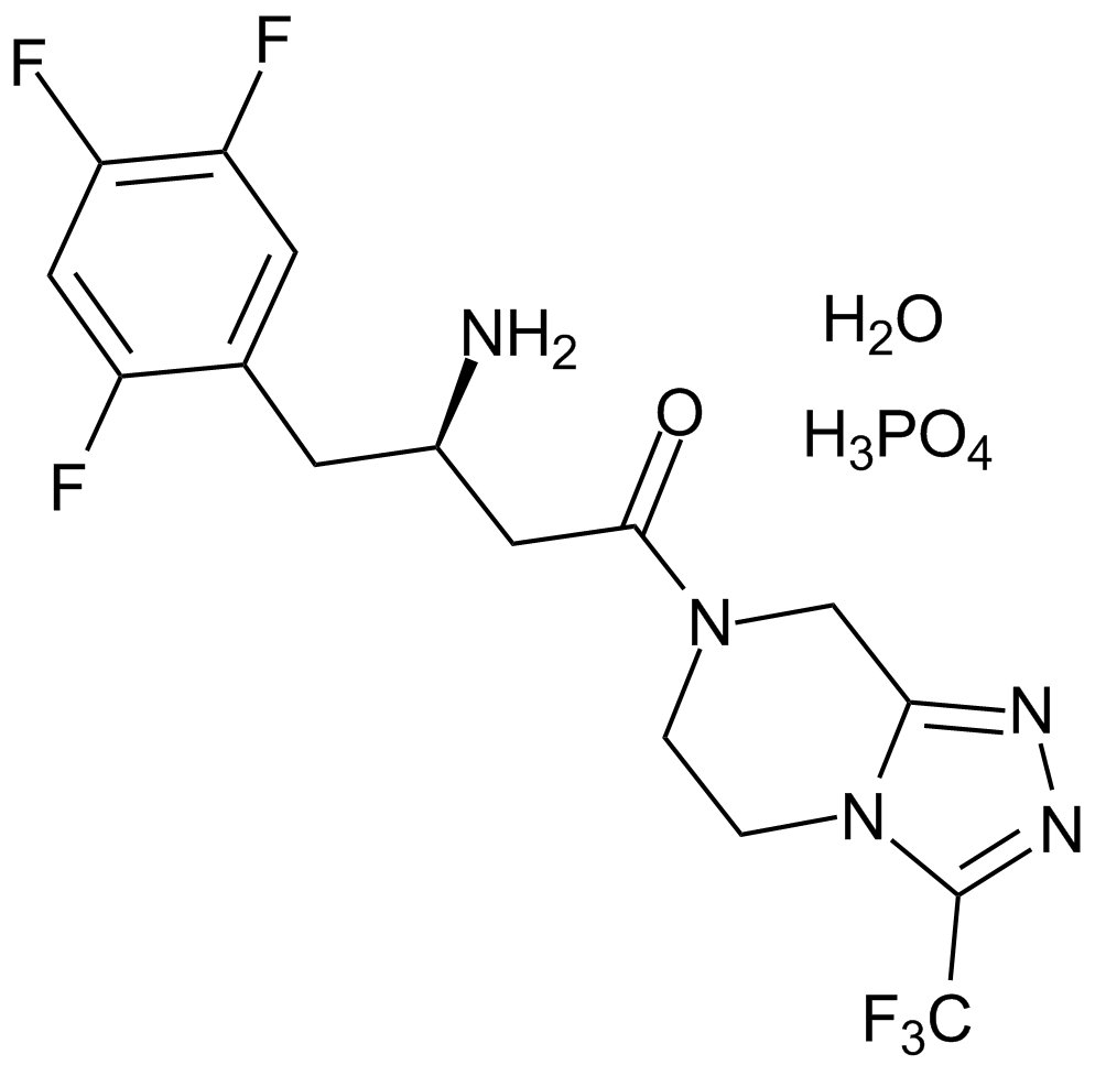 Sitagliptin phosphate monohydrate Chemical Structure