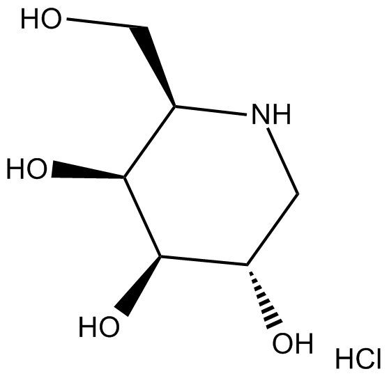 1-Deoxygalactonojirimycin (hydrochloride) Chemical Structure