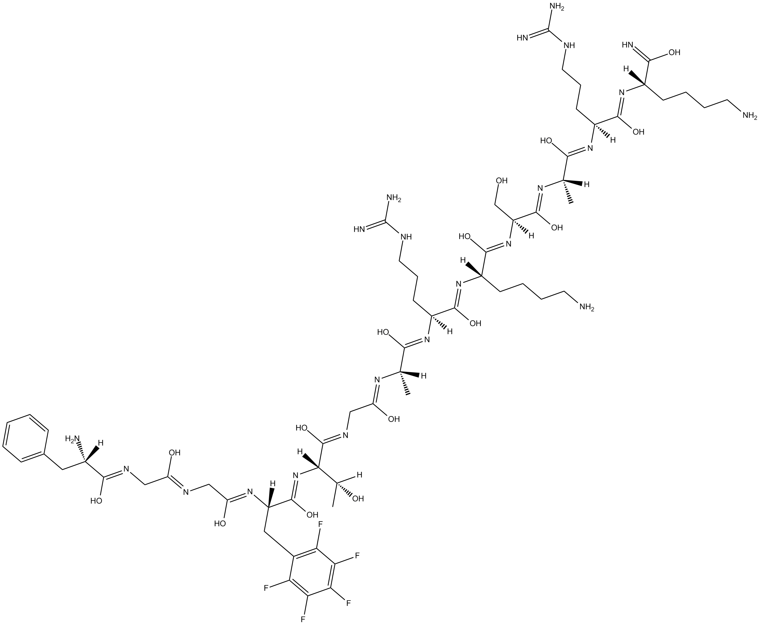 [(pF)Phe4]Nociceptin(1-13)NH2 Chemical Structure