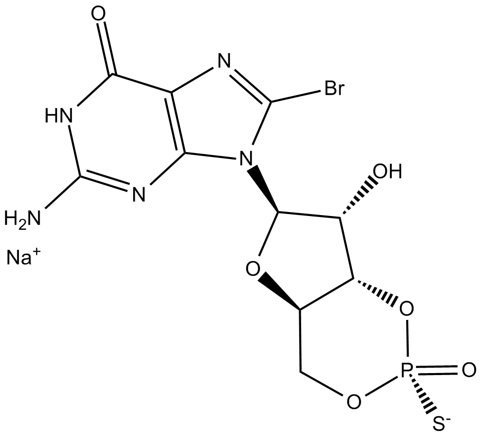 Rp-8-bromo-Cyclic GMPS (sodium salt) Chemical Structure