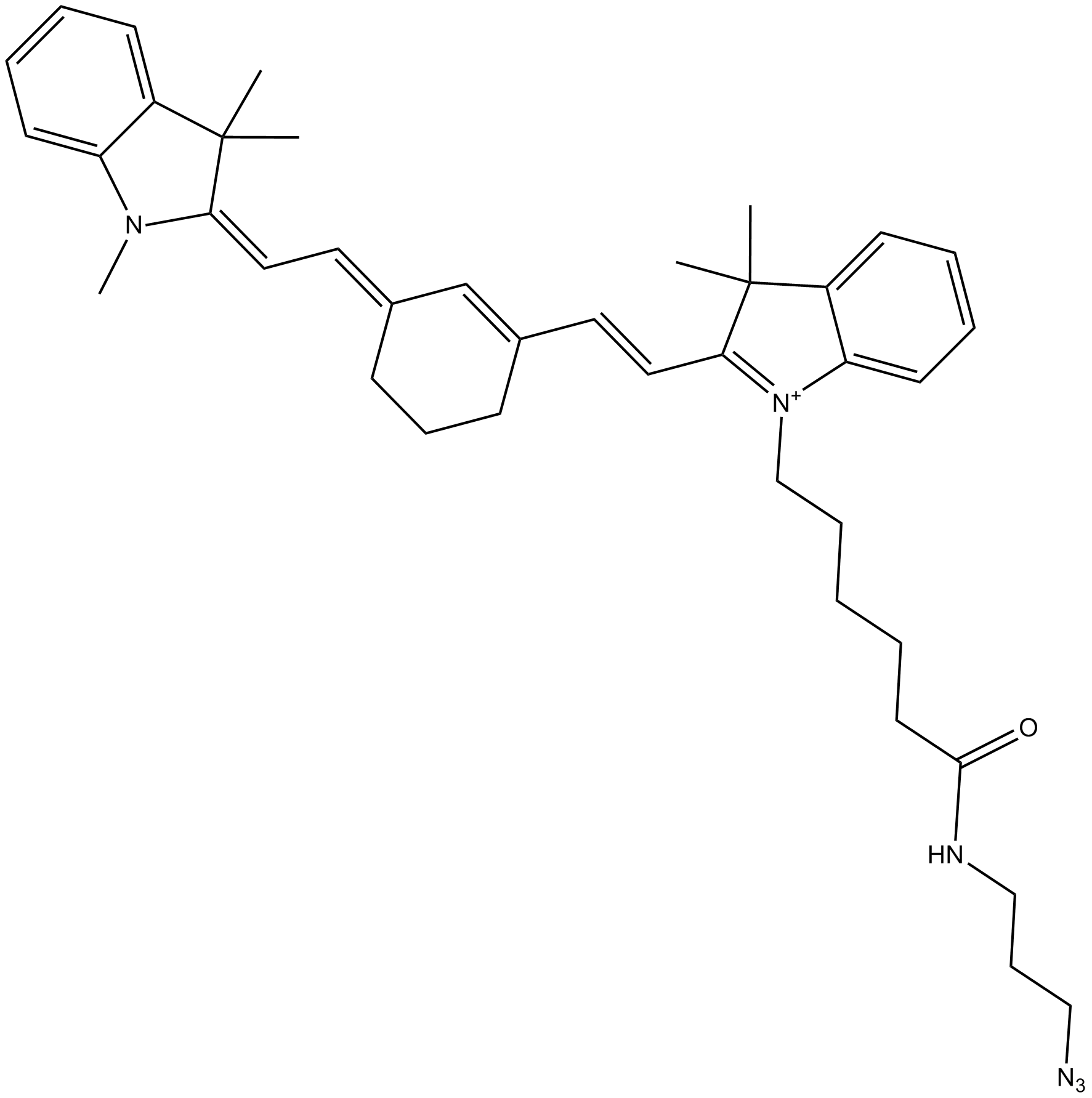Cy7 azide (non-sulfonated) Chemical Structure