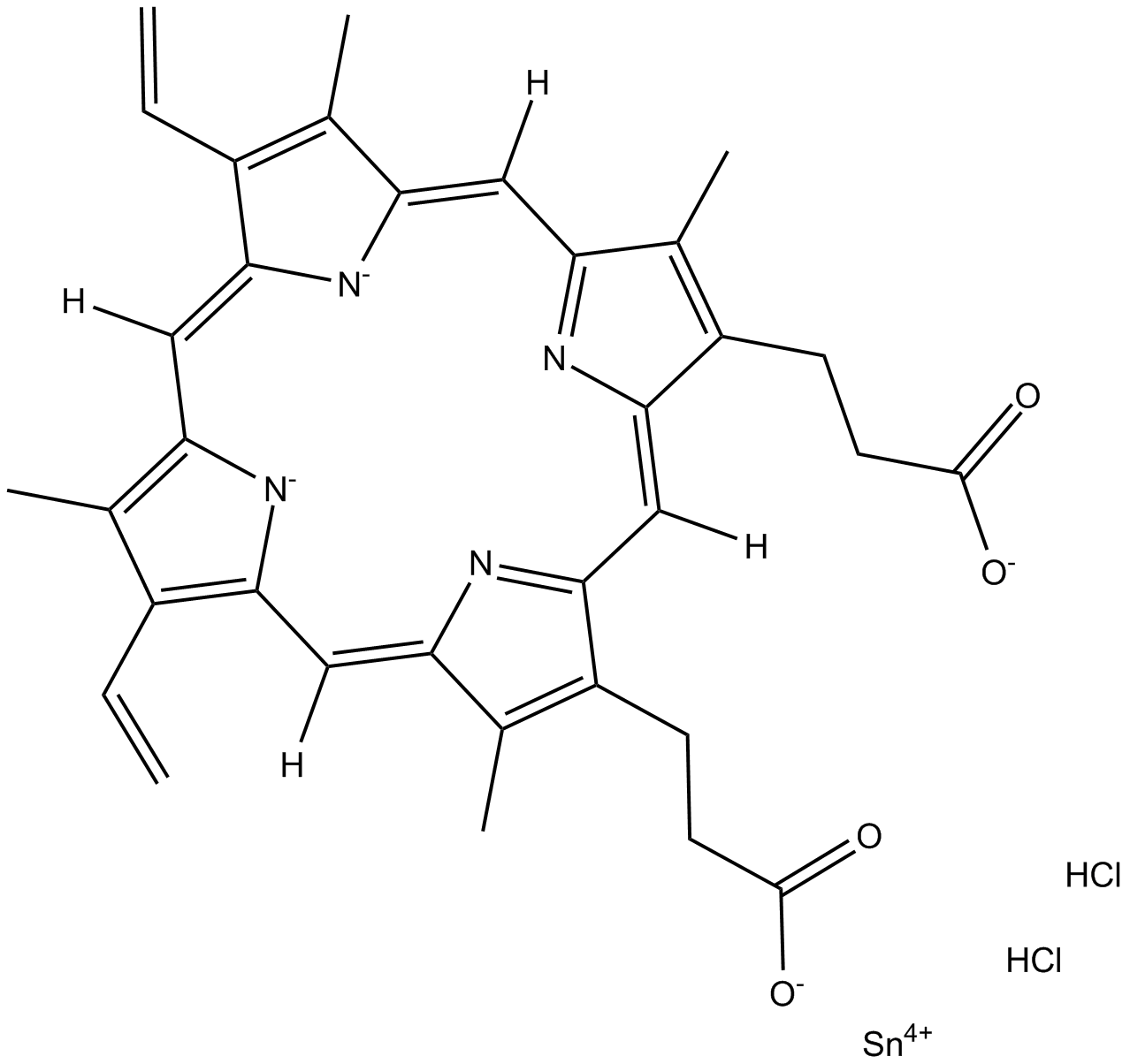 Tin protoporphyrin IX dichloride Chemical Structure