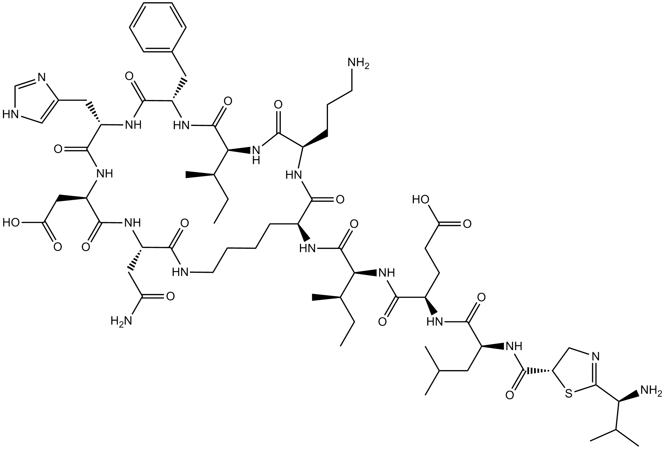 Bacitracin Chemical Structure