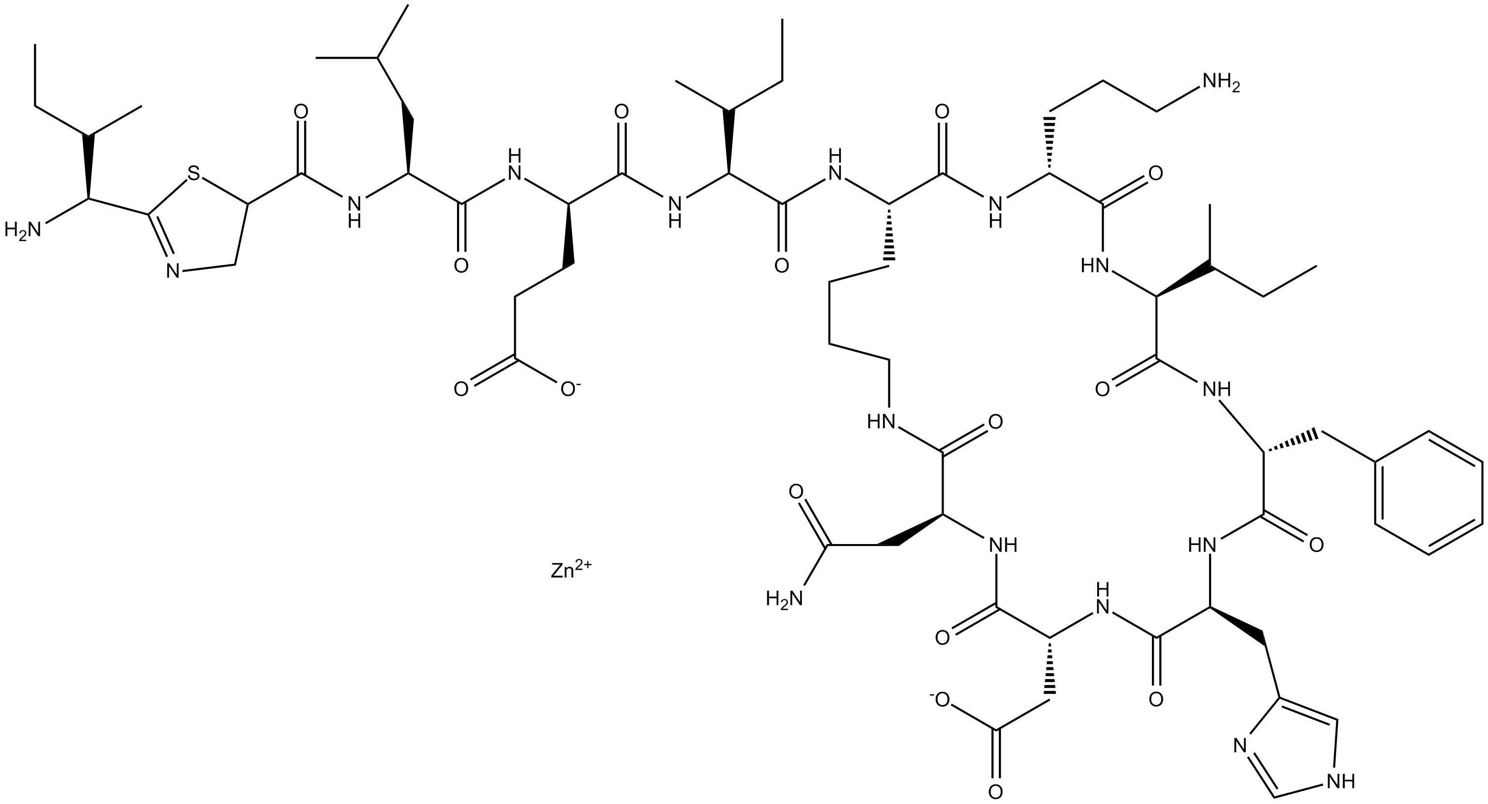 Bacitracin Zinc Chemical Structure