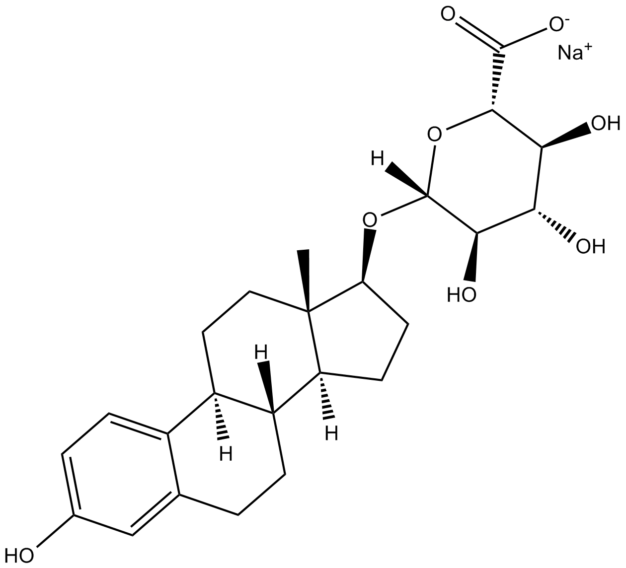 Estradiol 17-(β-D-Glucuronide) (sodium salt) Chemical Structure