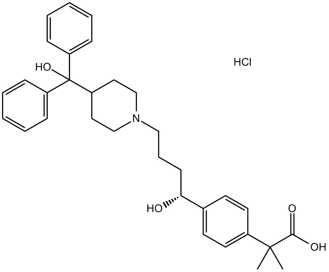 Fexofenadine HCl Chemical Structure