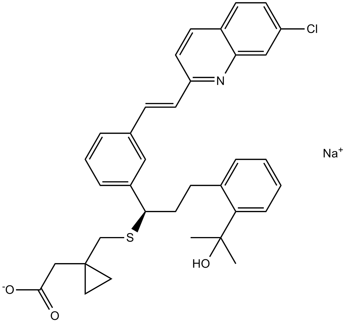 Montelukast Sodium Chemical Structure