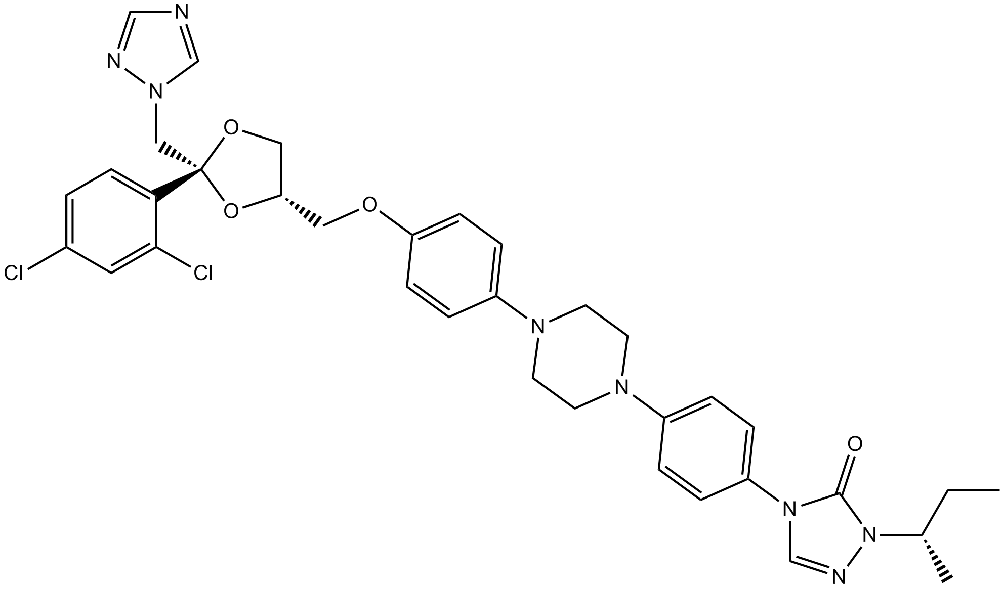 Itraconazole Chemical Structure